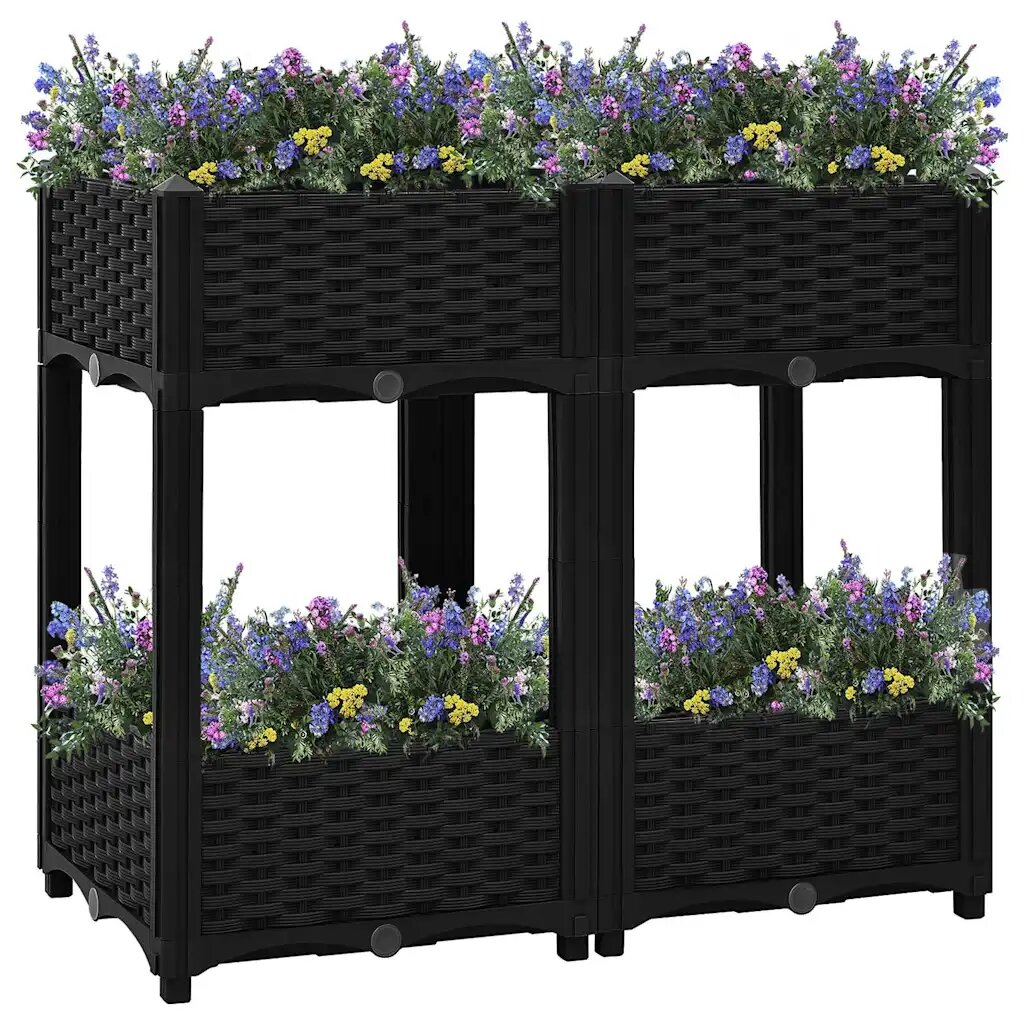 vidaXL Повдигната леха 80x40x71 см полипропилен