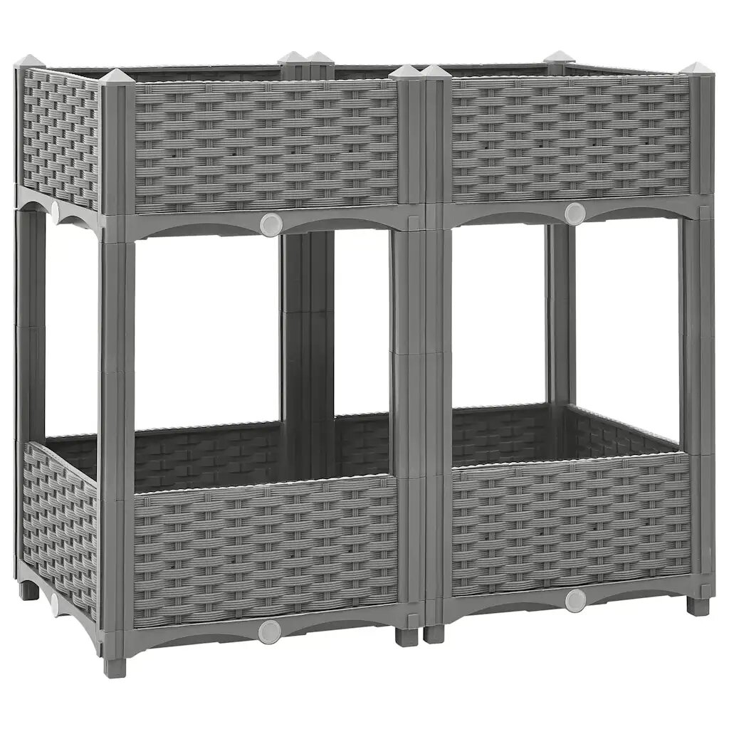 vidaXL Повдигната леха 80x40x71 см полипропилен