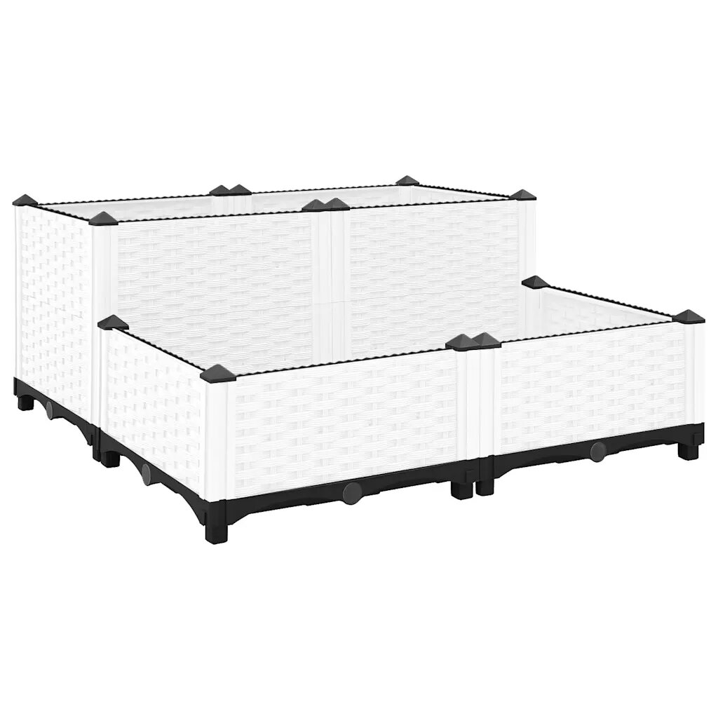 vidaXL Повдигната леха 80x80x38 см полипропилен