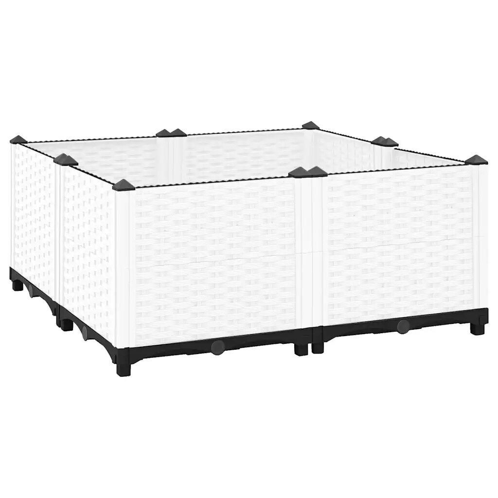 vidaXL Повдигната леха 80x80x38 см полипропилен