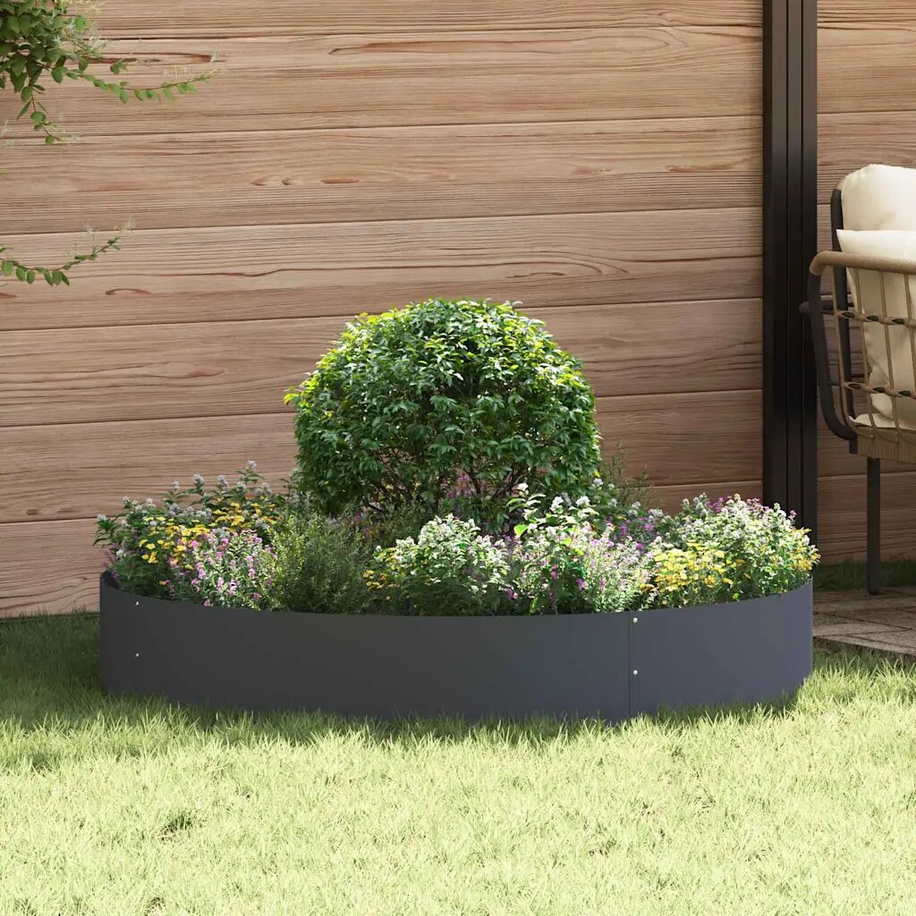 vidaXL Пръстен за саксия 5 бр. Антрацит 120 x 120 x 20 см