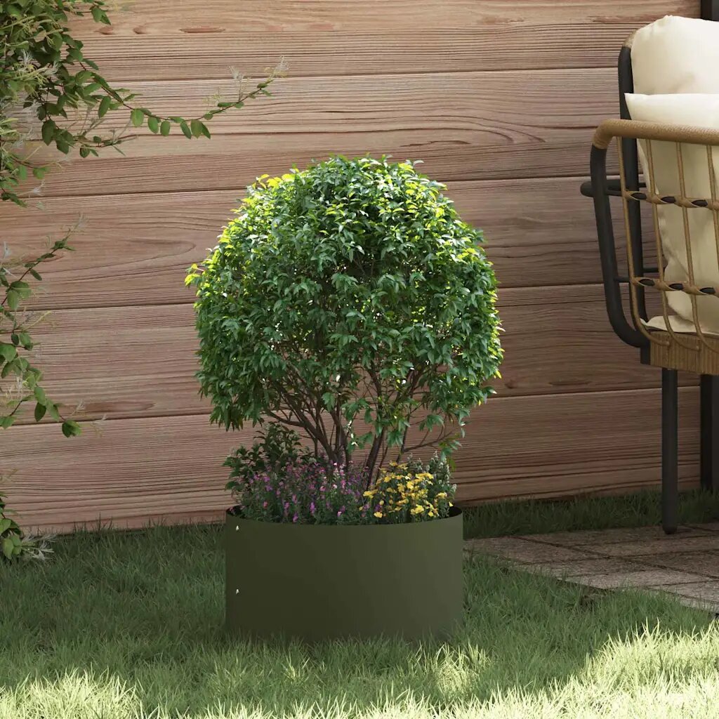 vidaXL Пръстен за саксия Маслинено зелено 30 x 30 x 20 cm