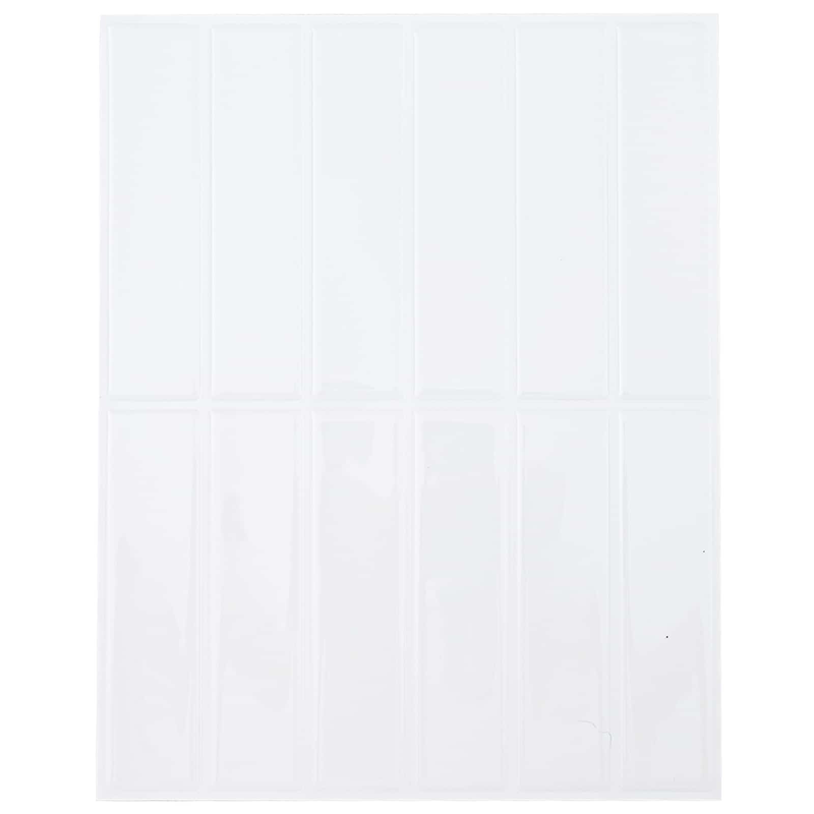 vidaXL Правоъгълна плочка 10 бр. Бяло 29 x 23 x 008 см