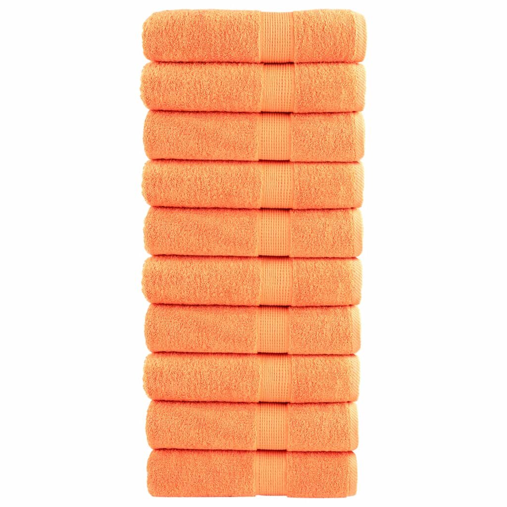 vidaXL Премиум хавлиени кърпи SOLUND 10 бр зелени 100x150 см 600 gsm