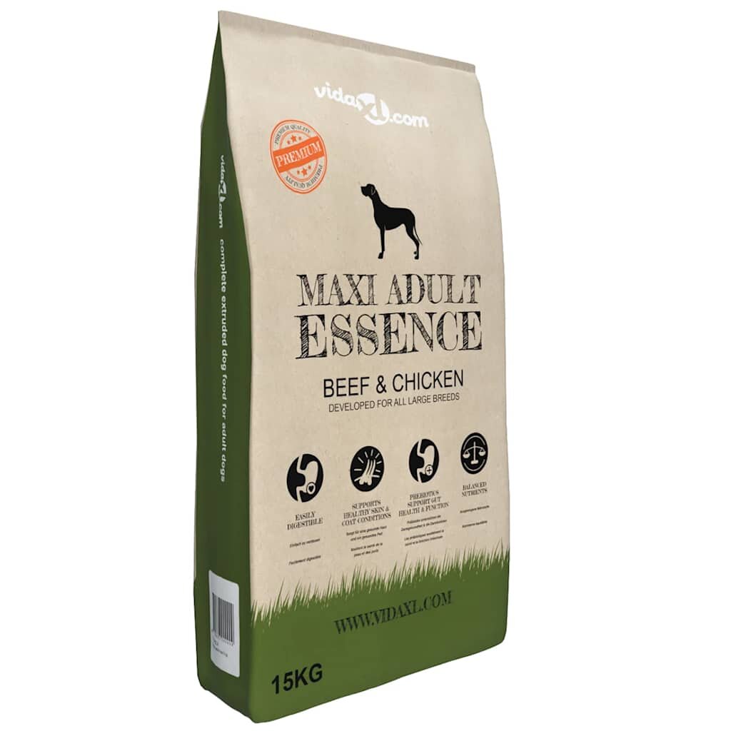 vidaXL Премиум храна за кучета Maxi Adult Essence Beef & Chicken 15 кг