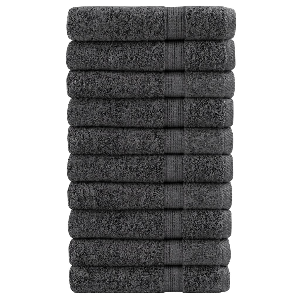 vidaXL Премиум кърпи SOLUND 10 бр антрацит 100x200 см 600 gsm