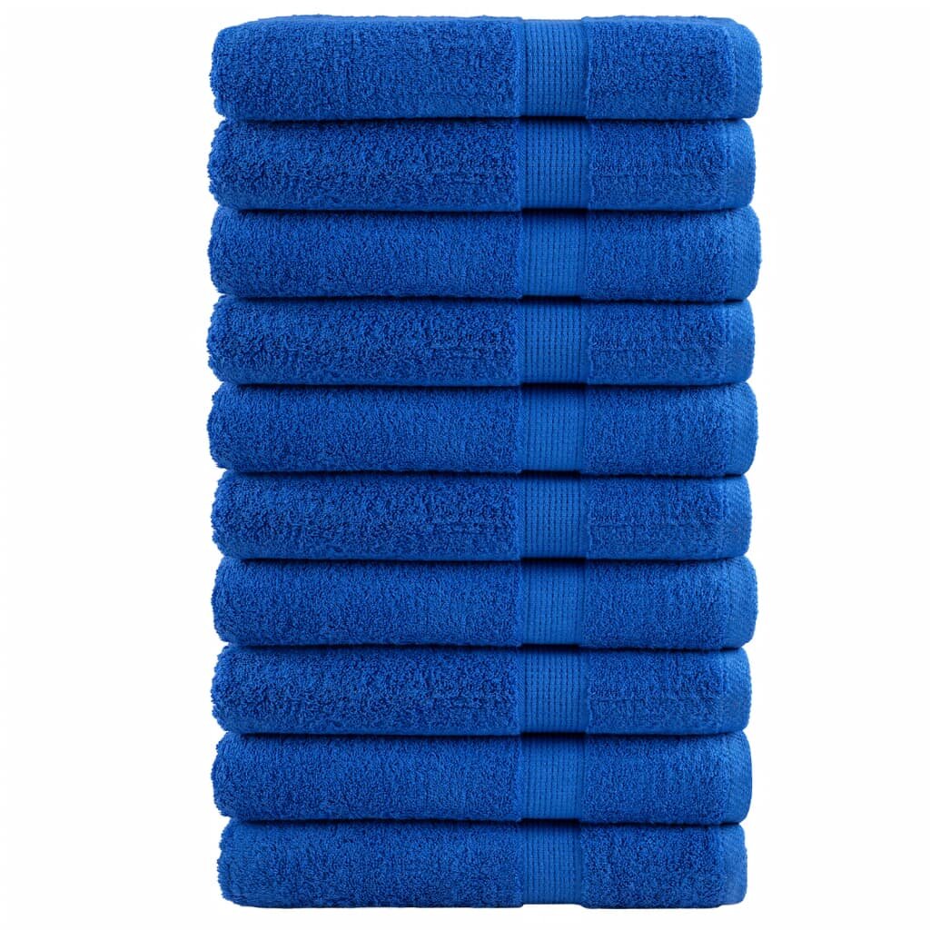 vidaXL Премиум кърпи SOLUND 10 бр сини 100x200 см 600 gsm
