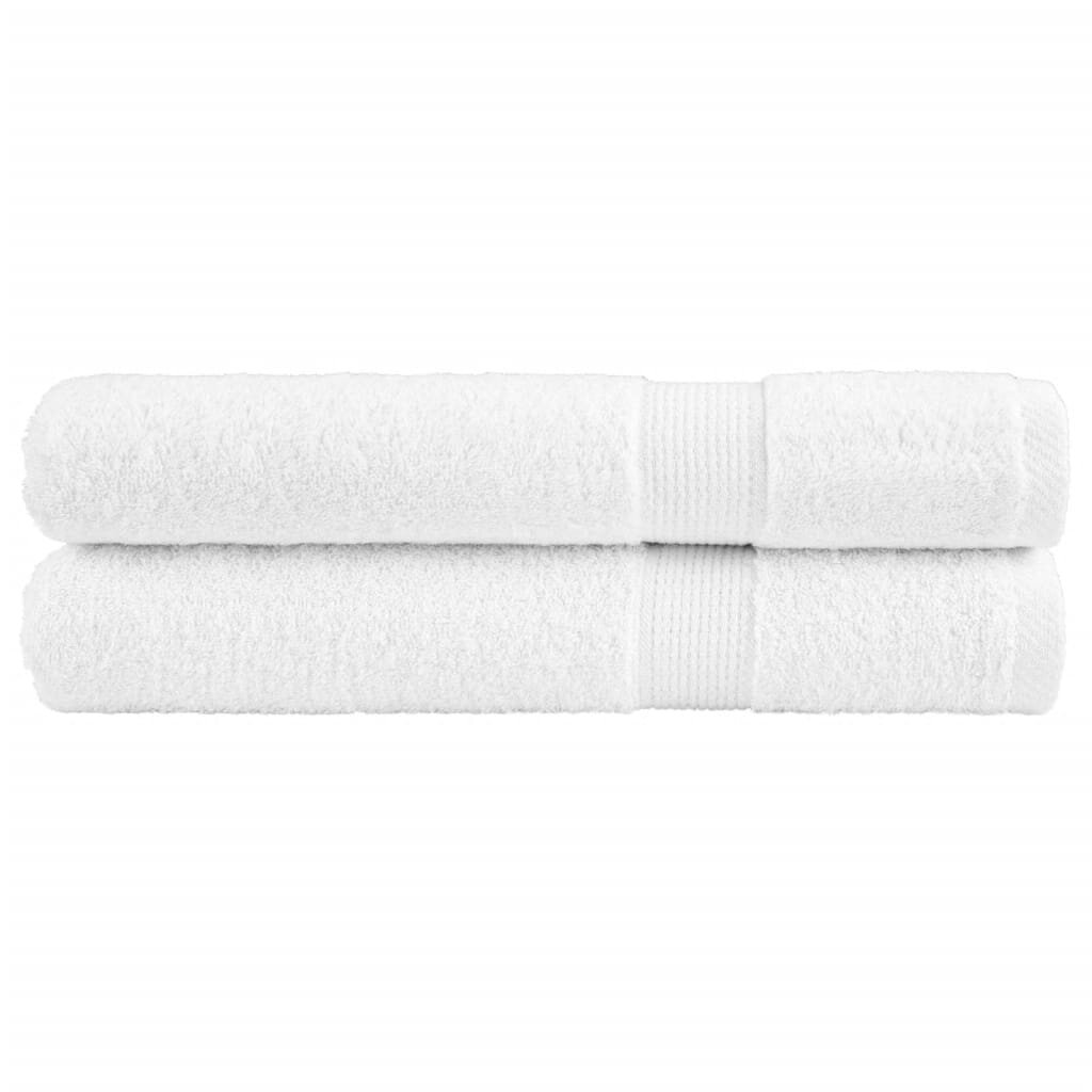 vidaXL Премиум кърпи SOLUND 2 бр бели 100x200 см 600 gsm