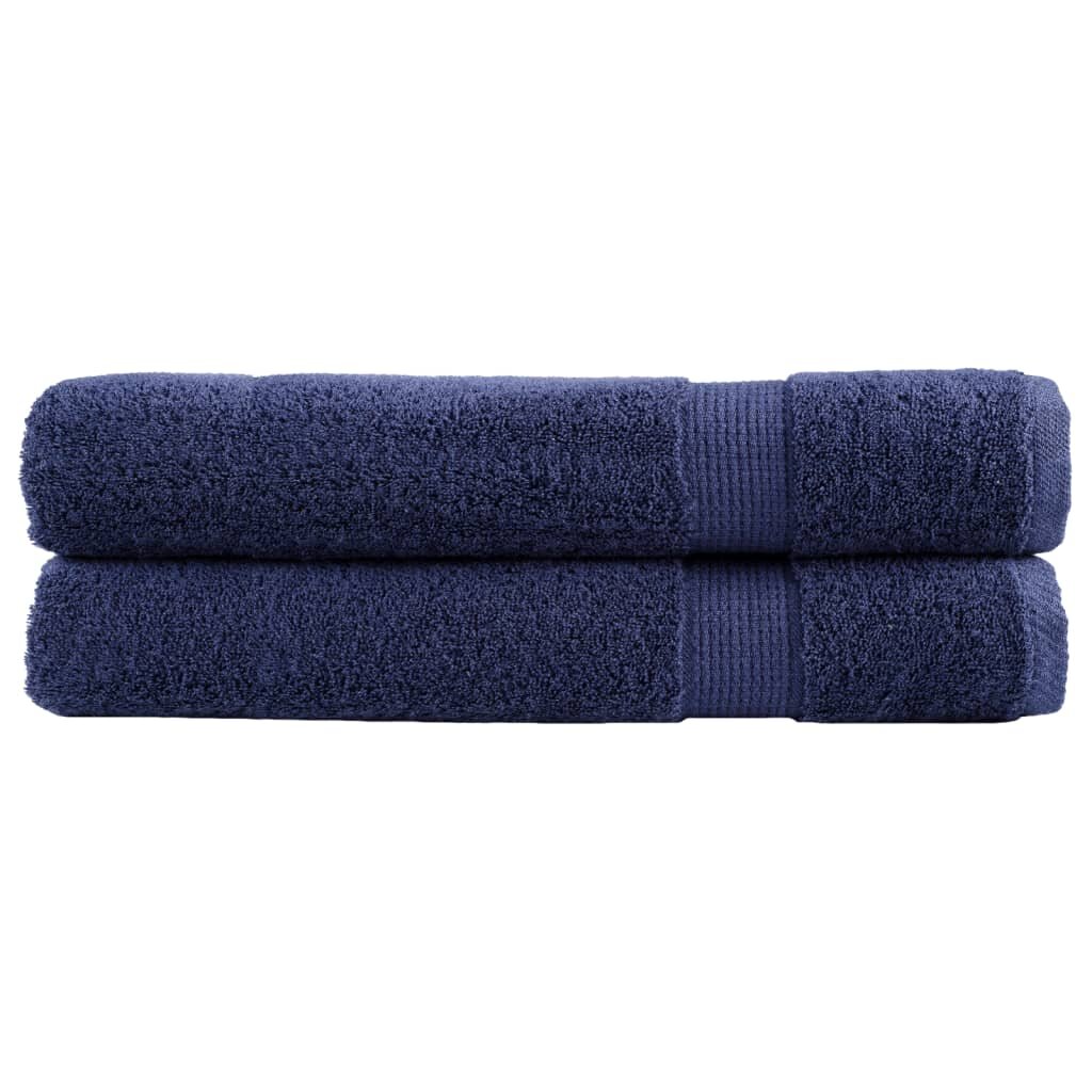 vidaXL Премиум кърпи SOLUND 2 бр нейви сини 100x200 см 600 gsm