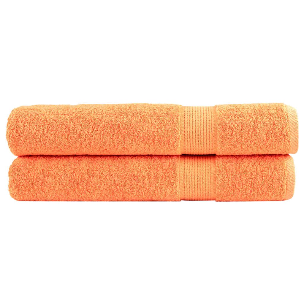 vidaXL Премиум кърпи SOLUND 2 бр оранжеви 100x200 см 600 gsm