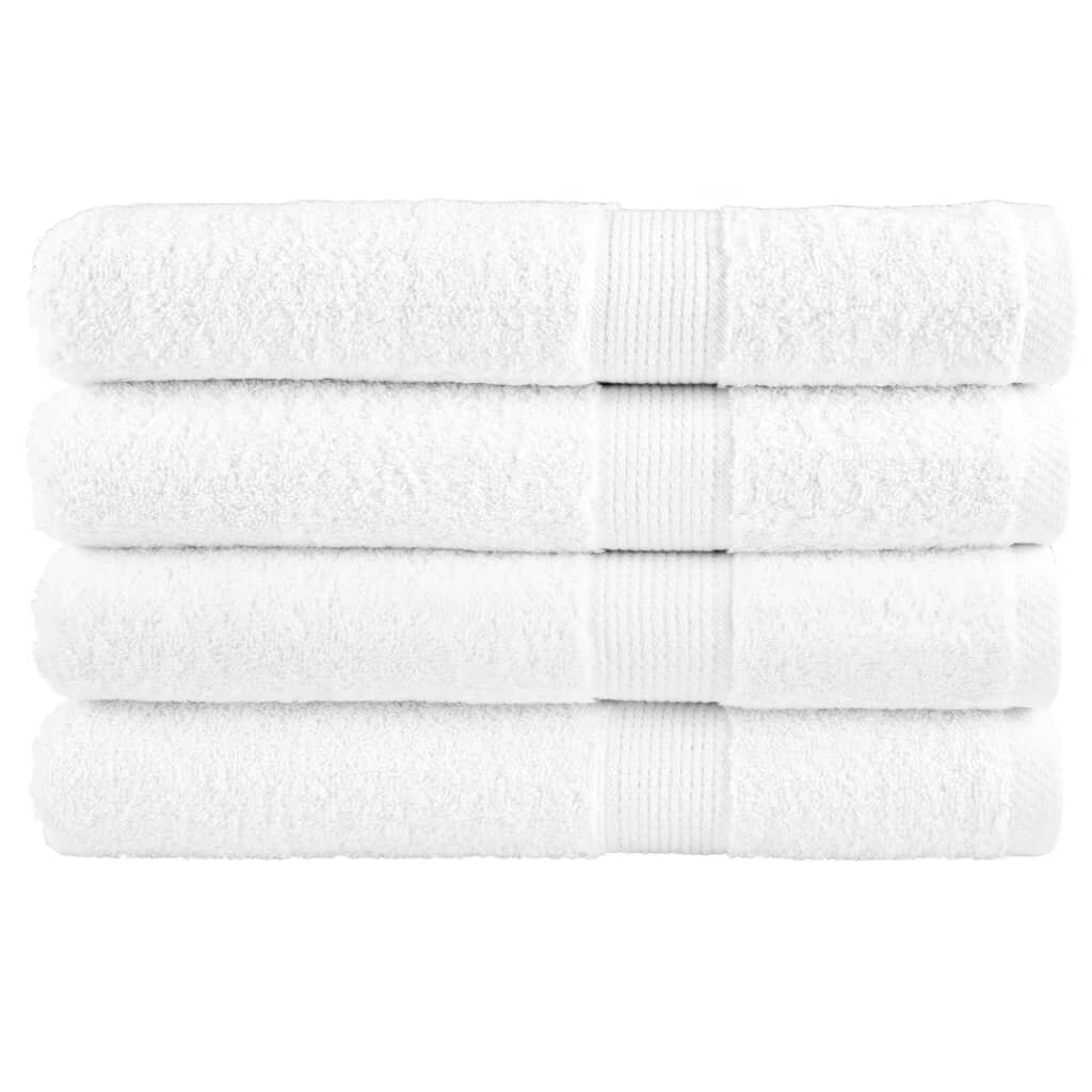 vidaXL Премиум кърпи SOLUND 4 бр бели 100x200 см 600 gsm