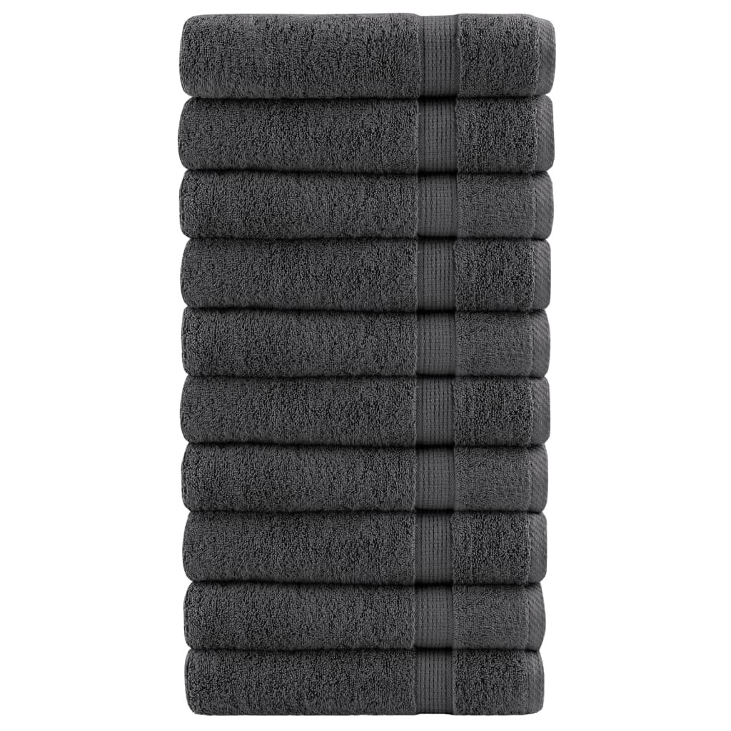 vidaXL Премиум кърпи за баня SOLUND 10 бр антрацит 70x140 см 600 gsm