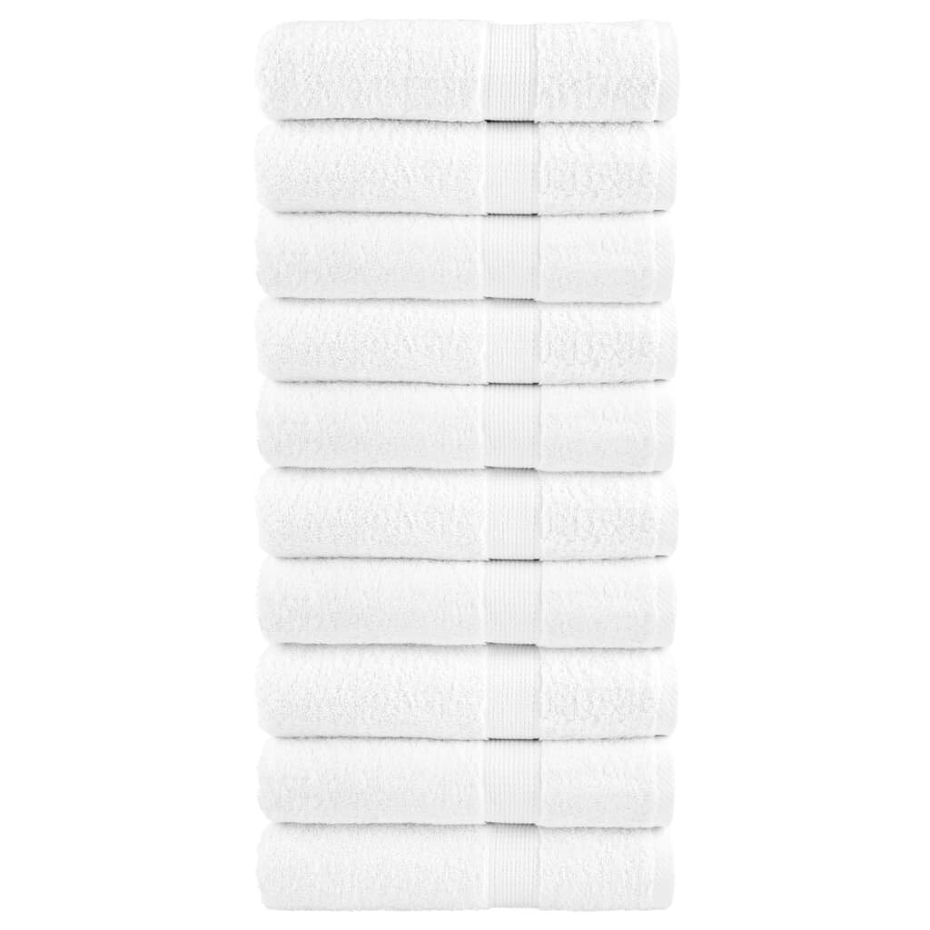 vidaXL Премиум кърпи за баня SOLUND 10 бр бели 70x140 см 600 gsm