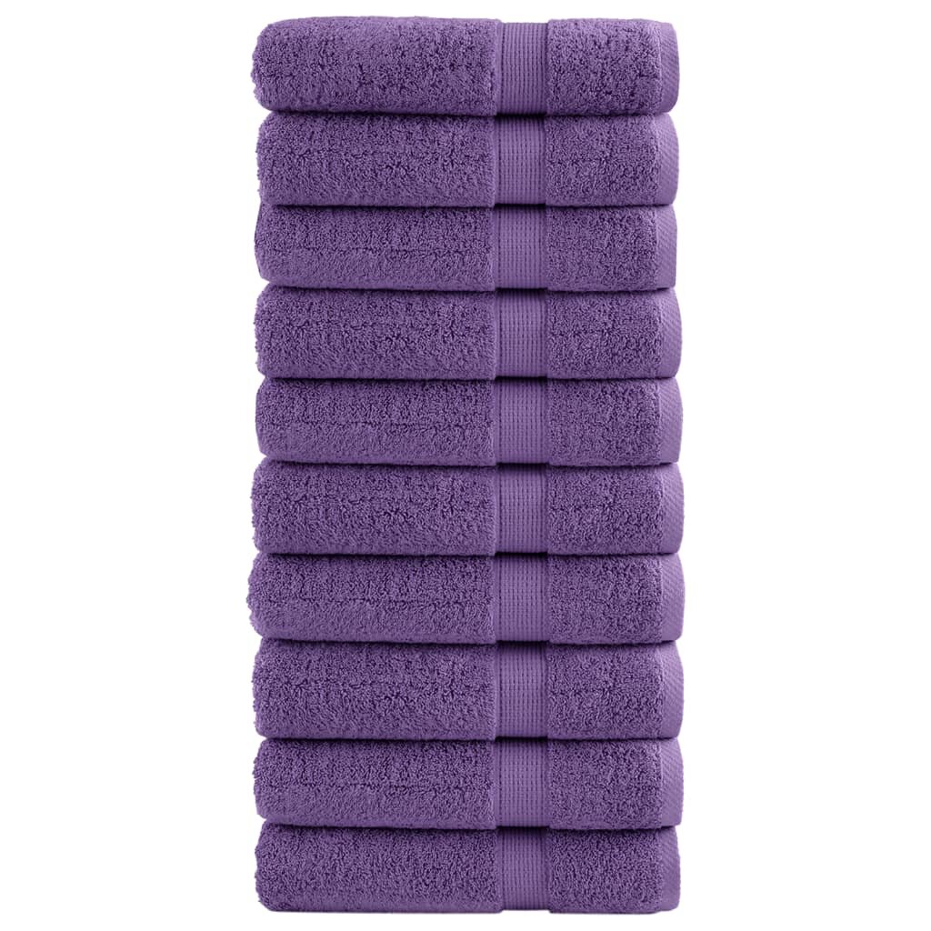 vidaXL Премиум кърпи за баня SOLUND 10 бр лилави 70x140 см 600 gsm