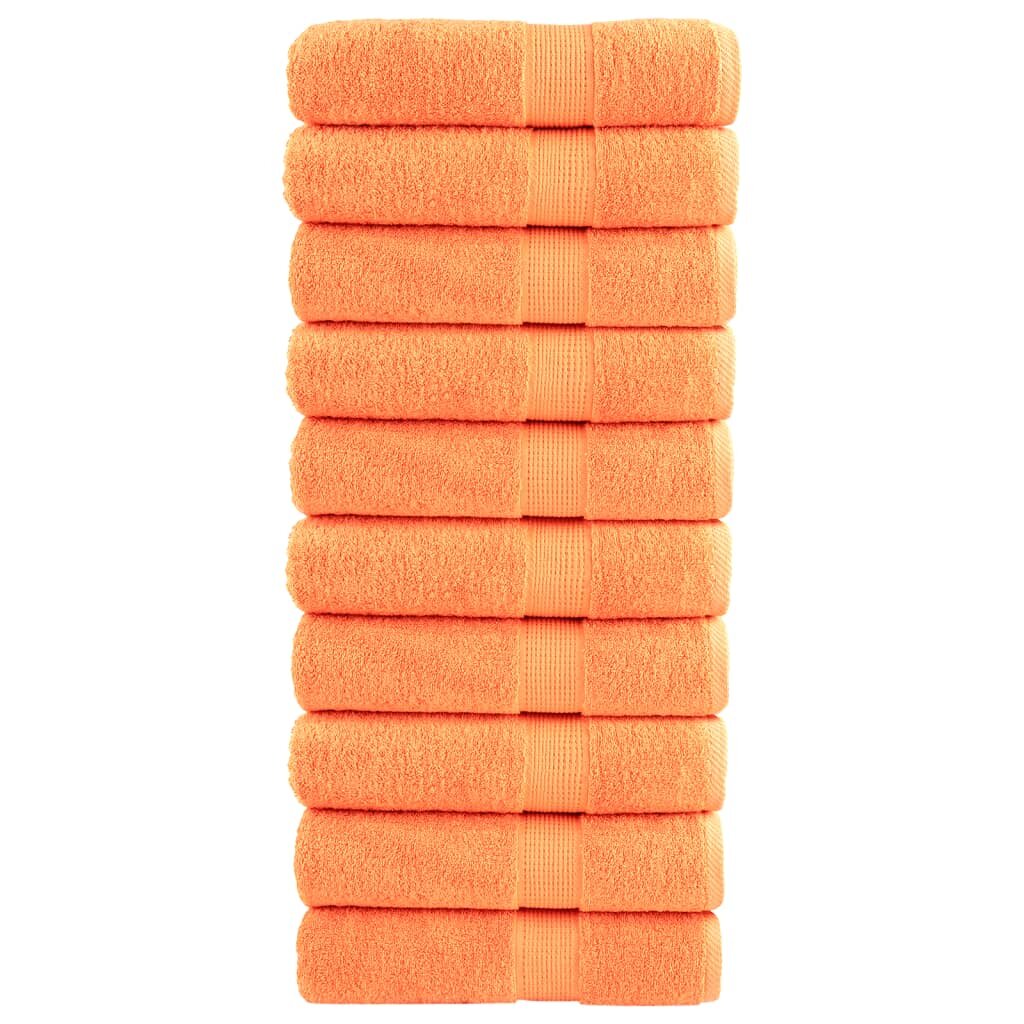 vidaXL Премиум кърпи за баня SOLUND 10 бр оранжев 70x140 см 600 gsm