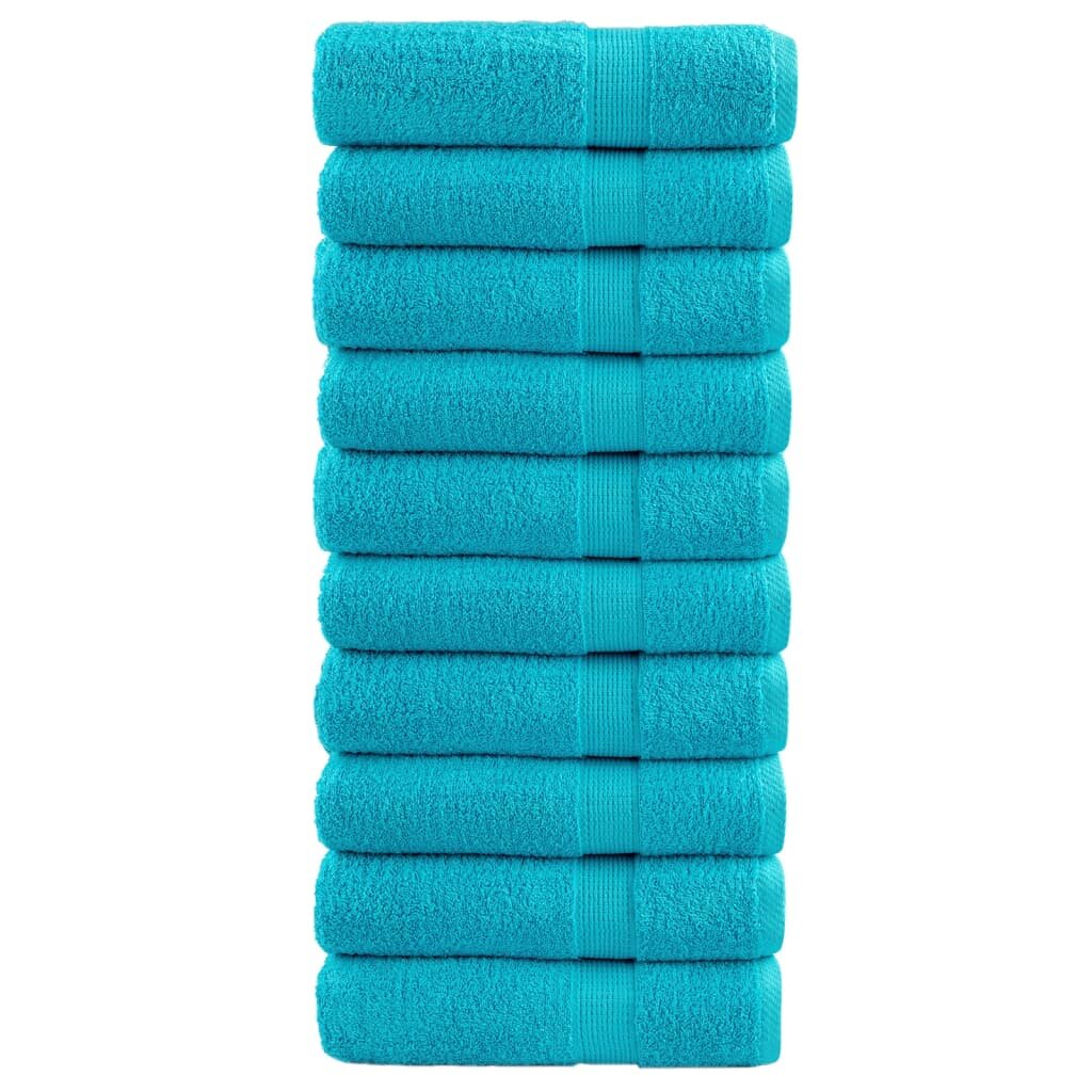 vidaXL Премиум кърпи за баня SOLUND 10 бр тюркоаз 70x140 см 600 gsm