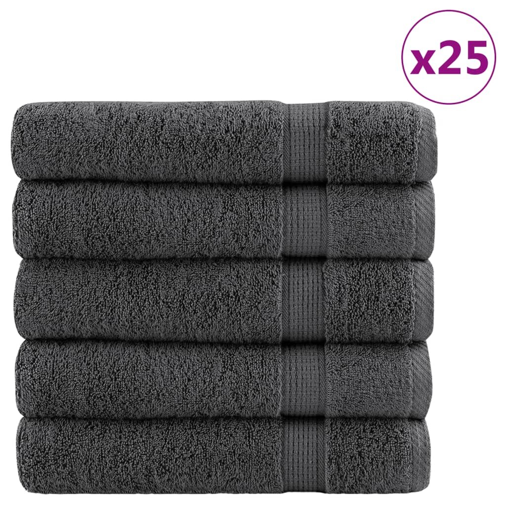 vidaXL Премиум кърпи за баня SOLUND 25 бр антрацит 70x140 см 600 gsm