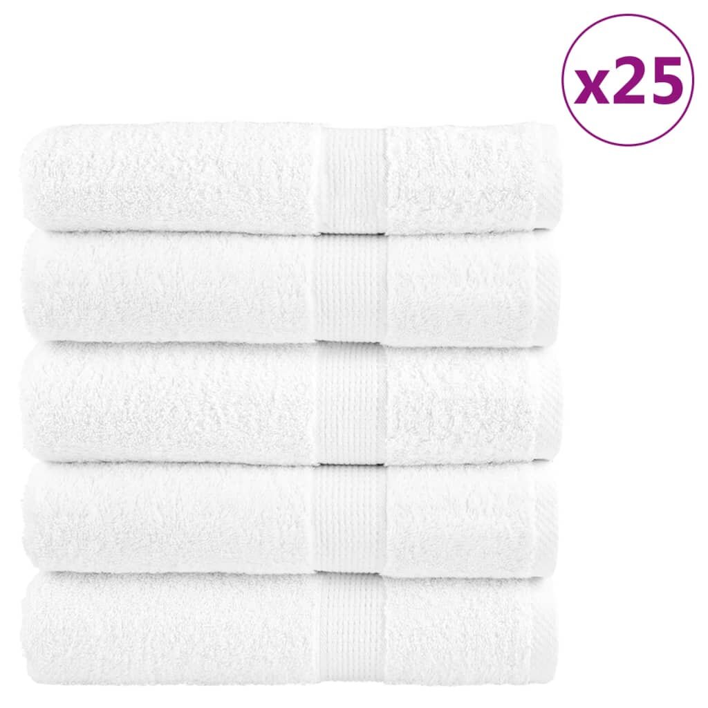 vidaXL Премиум кърпи за баня SOLUND 25 бр бели 70x140 см 600 gsm