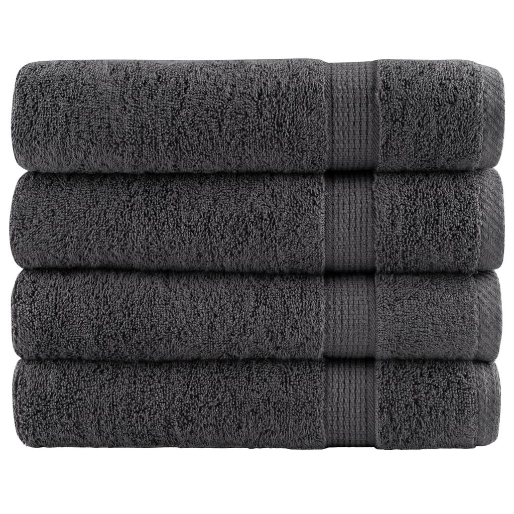 vidaXL Премиум кърпи за баня SOLUND 4 бр антрацит 70x140 см 600 gsm