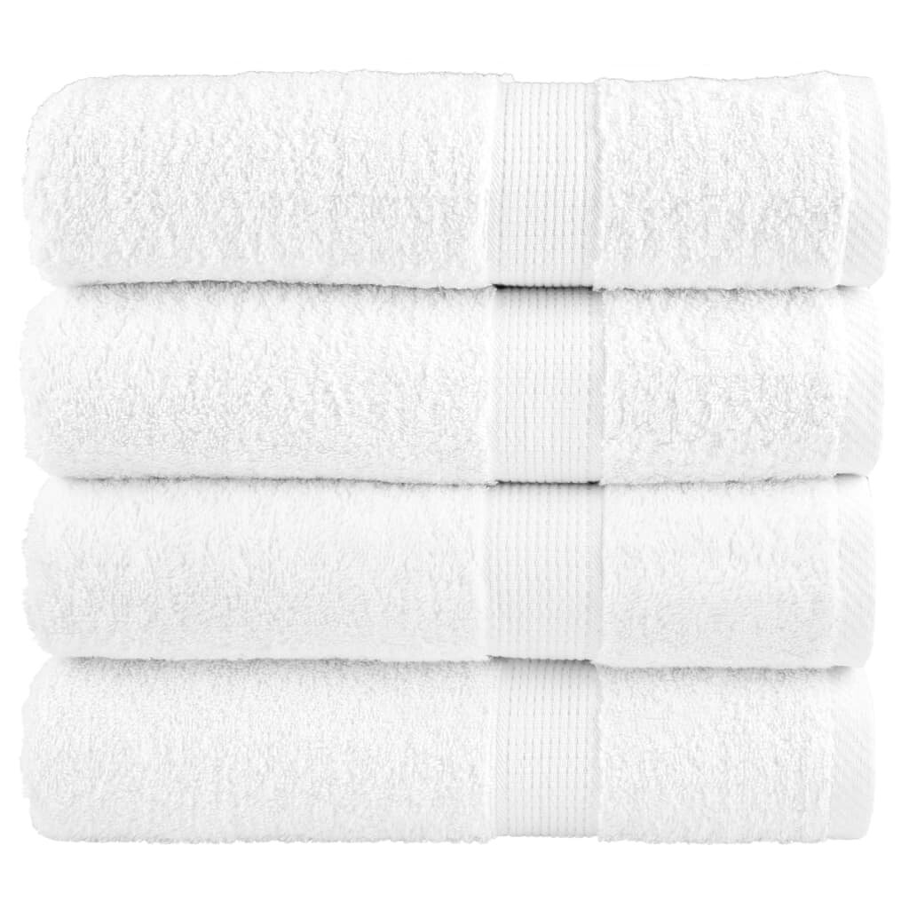 vidaXL Премиум кърпи за баня SOLUND 4 бр бели 70x140 см 600 gsm