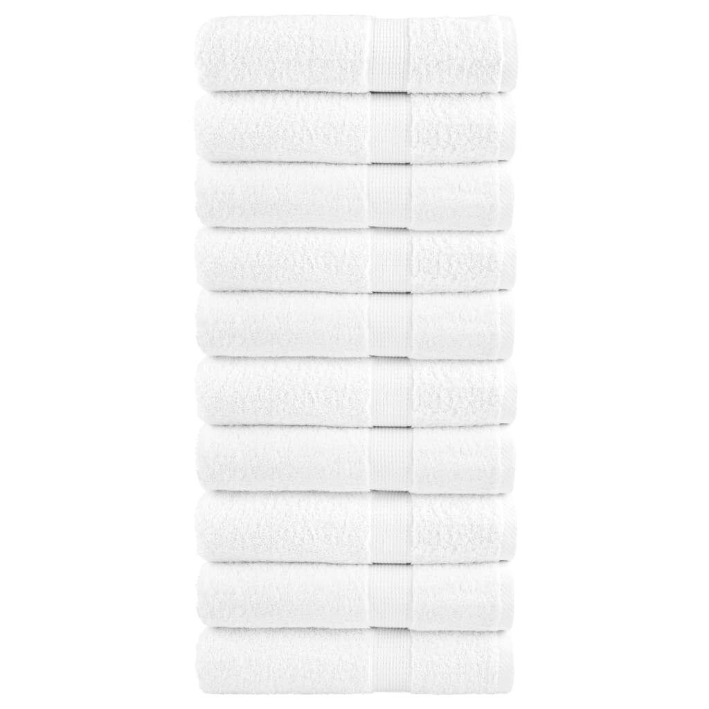 vidaXL Премиум кърпи за ръце SOLUND 10 бр бели 50x100 см 600 gsm