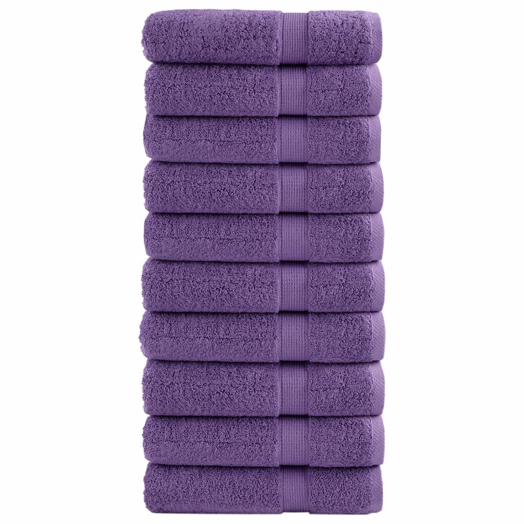 vidaXL Премиум кърпи за ръце SOLUND 10 бр лилави 50x100 см 600 gsm