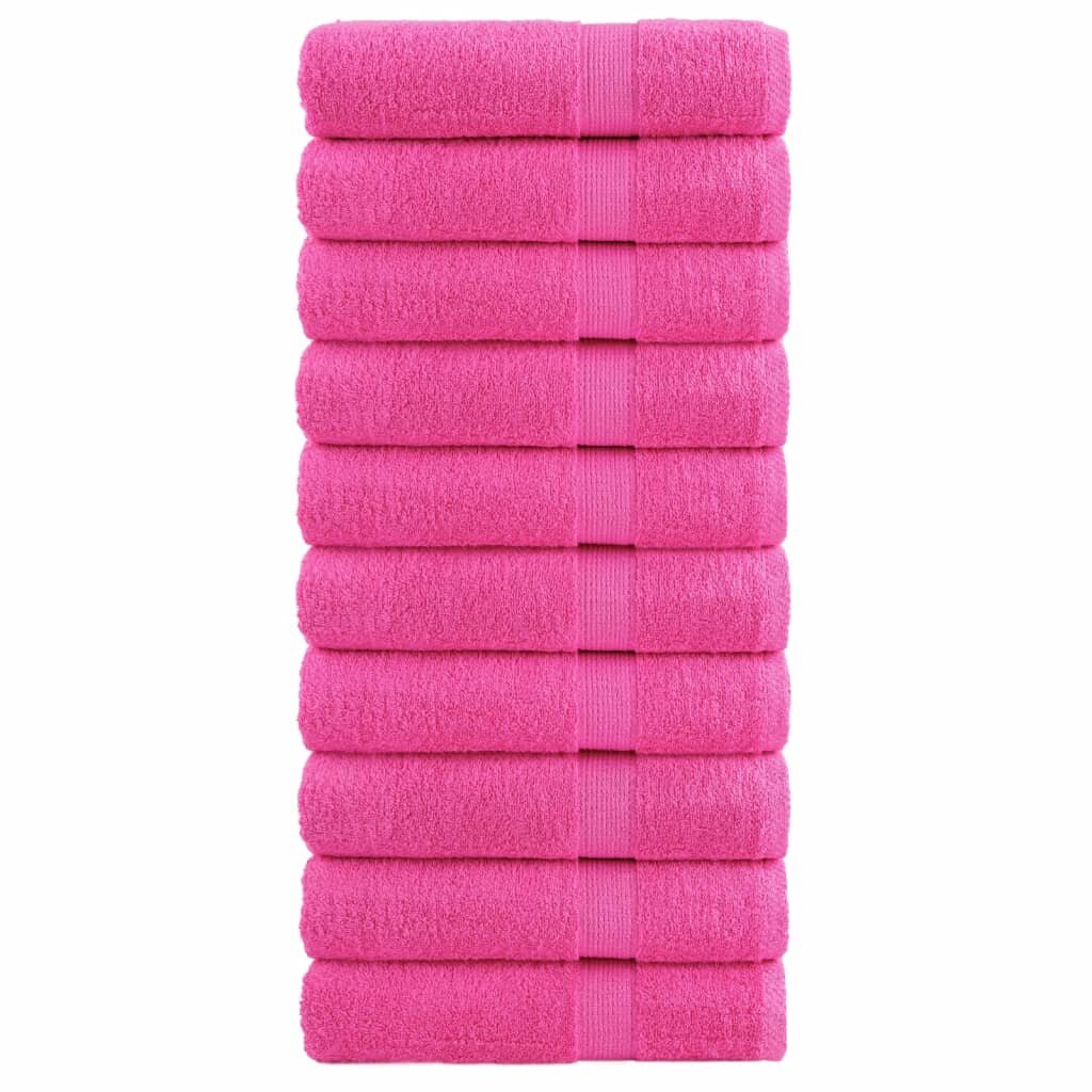 vidaXL Премиум кърпи за ръце SOLUND 10 бр розови 50x100 см 600 gsm