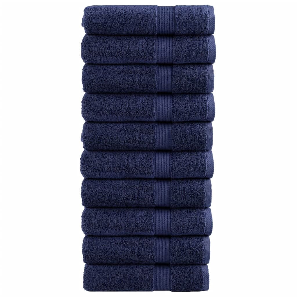vidaXL Премиум кърпи за ръце SOLUND 10 бр сини 50x100 см 600 gsm