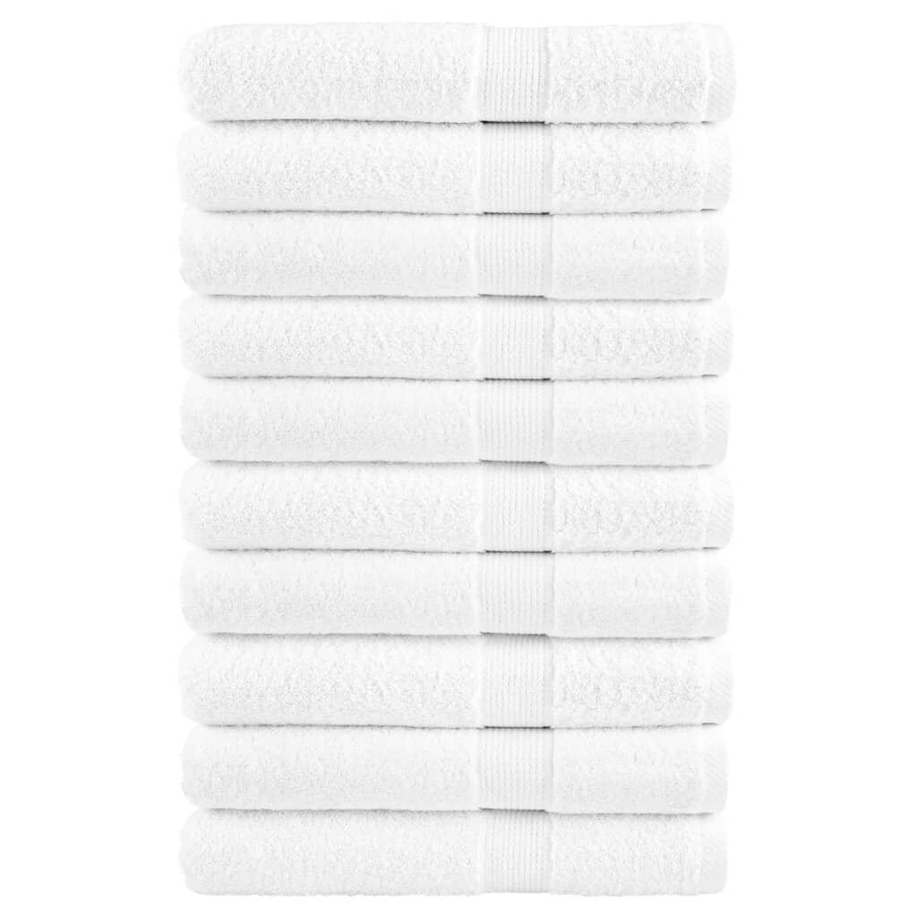 vidaXL Премиум кърпи за сауна SOLUND 10 бр бели 80x200 см 600 gsm
