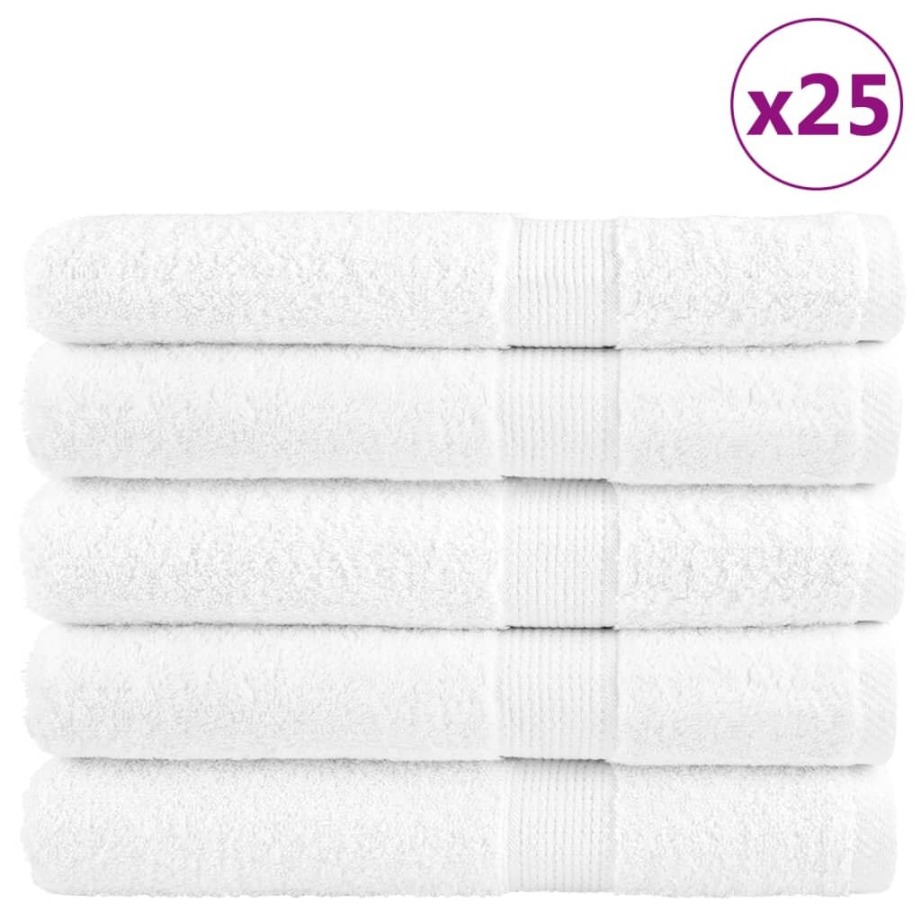vidaXL Премиум кърпи за сауна SOLUND 25 бр бели 80x200 см 600 gsm