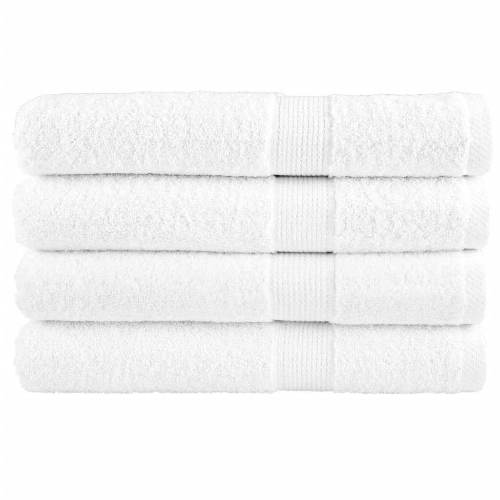 vidaXL Премиум кърпи за сауна SOLUND 4 бр бели 80x200 см 600 gsm