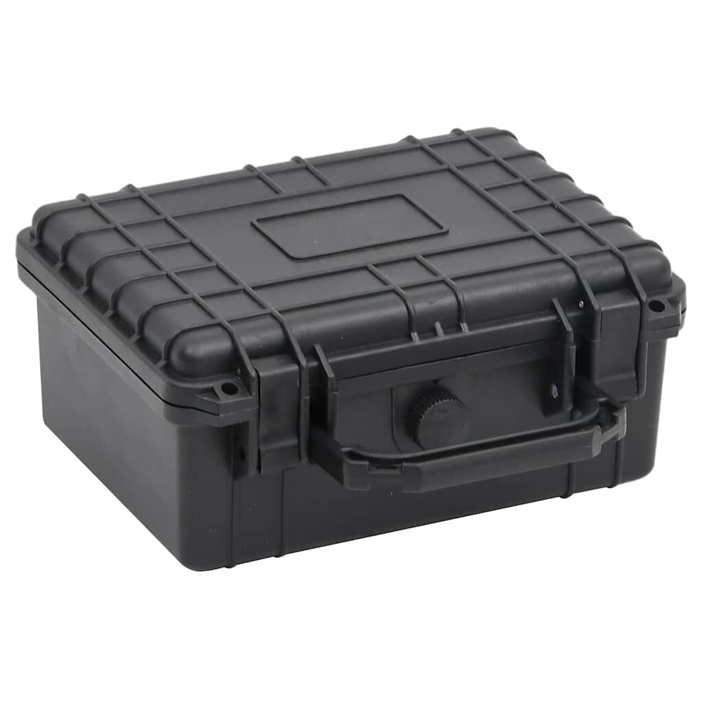 vidaXL Преносим калъф за полет черен 24x19x11 см PP