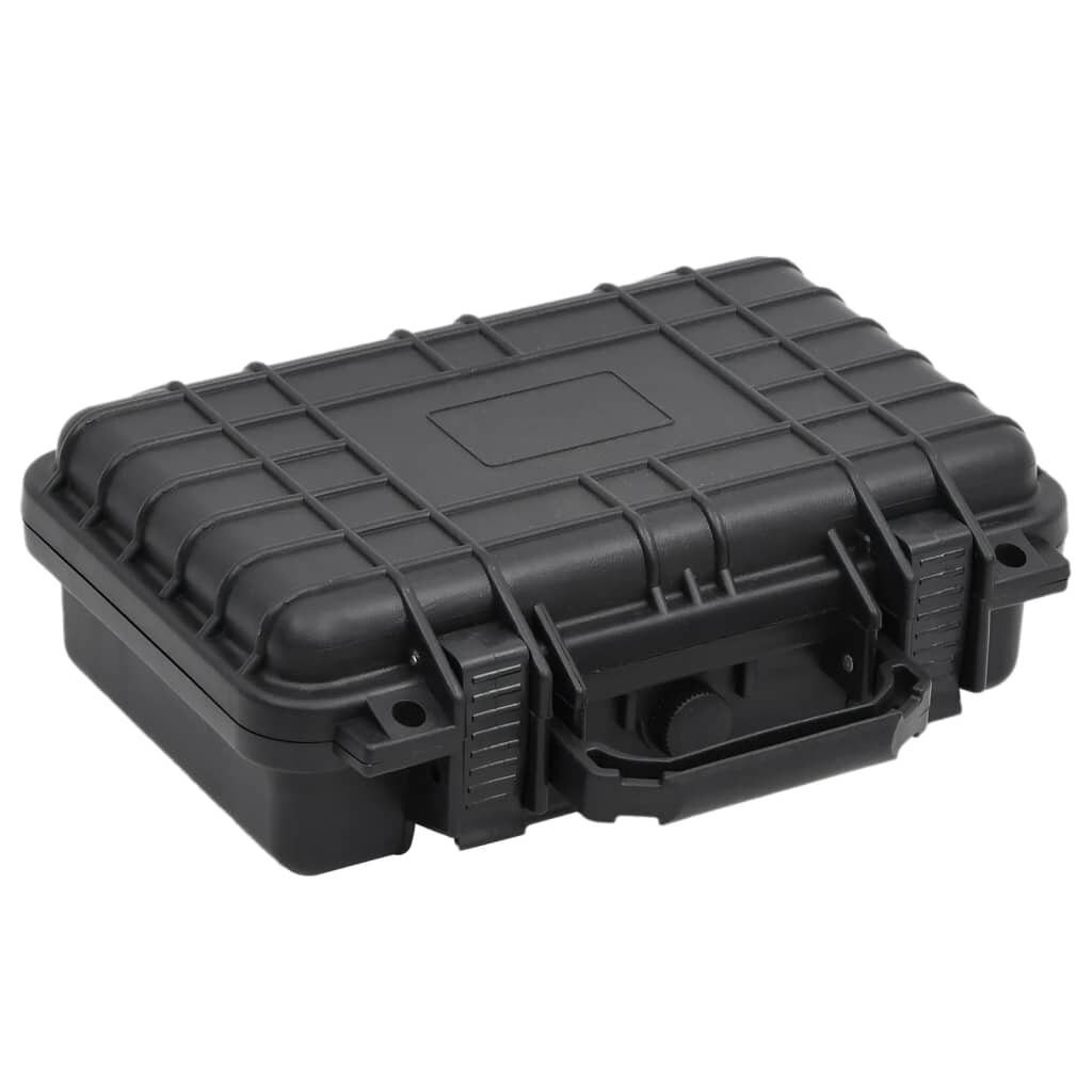 vidaXL Преносим калъф за полет черен 30x22x10 cm PP