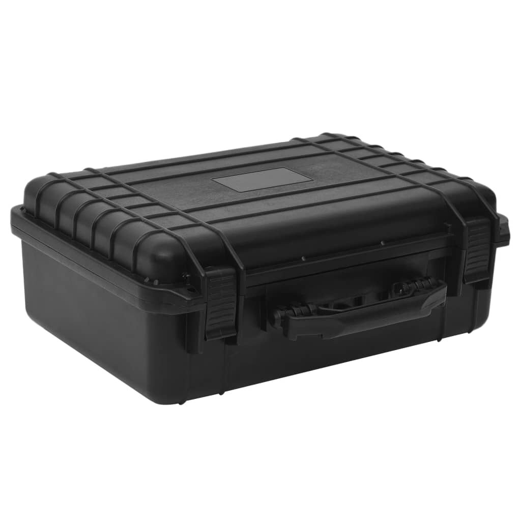 vidaXL Преносим калъф за полет черен 47x36x18 см PP