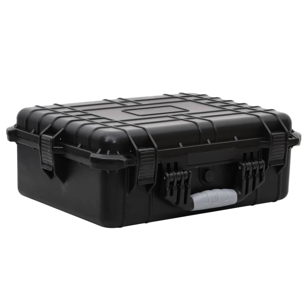 vidaXL Преносим калъф за полет черен 52x40x19 см PP
