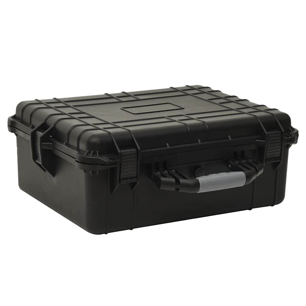 vidaXL Преносим калъф за полет черен 55x43x21 см PP