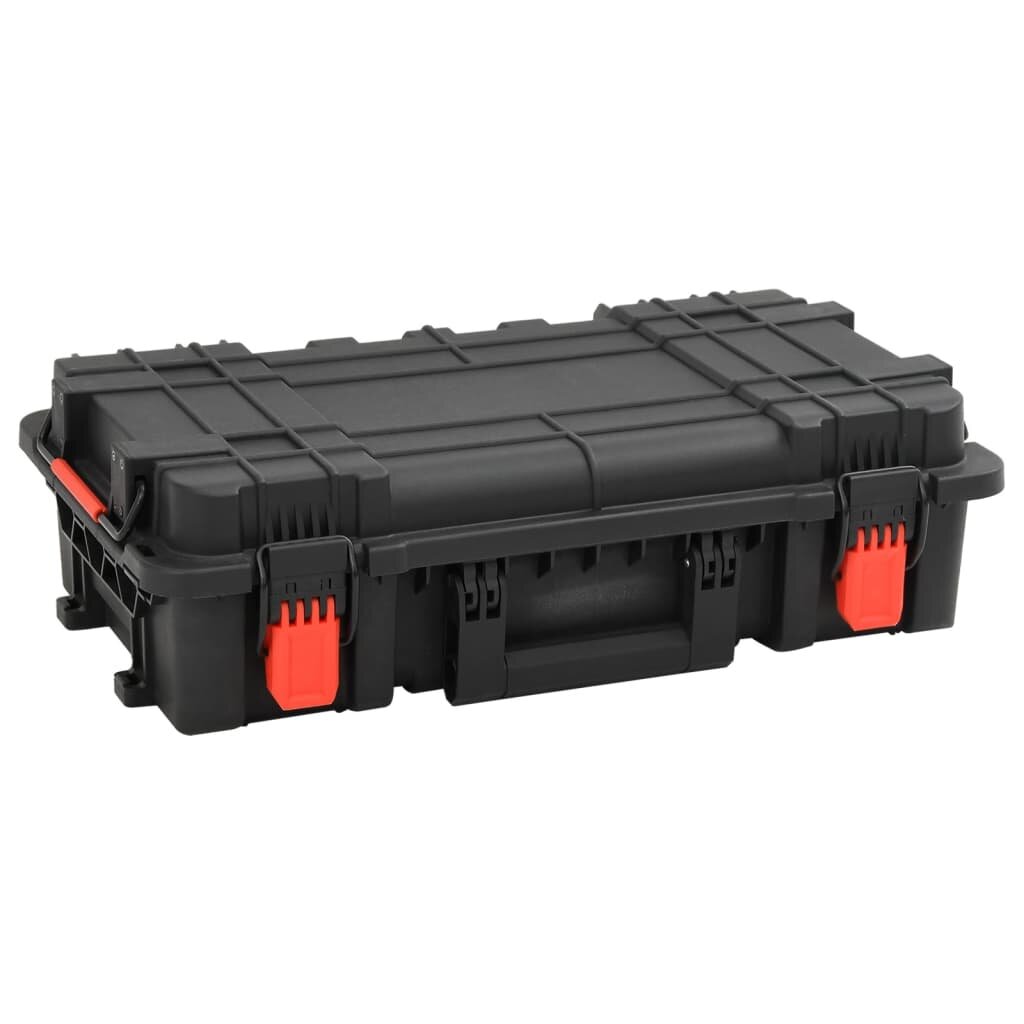 vidaXL Преносим калъф за полет черен 565x34x16 см PP