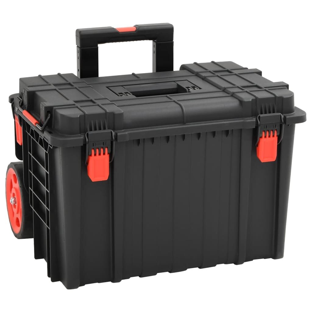 vidaXL Преносим калъф за полет черен 565x455x48 см PP