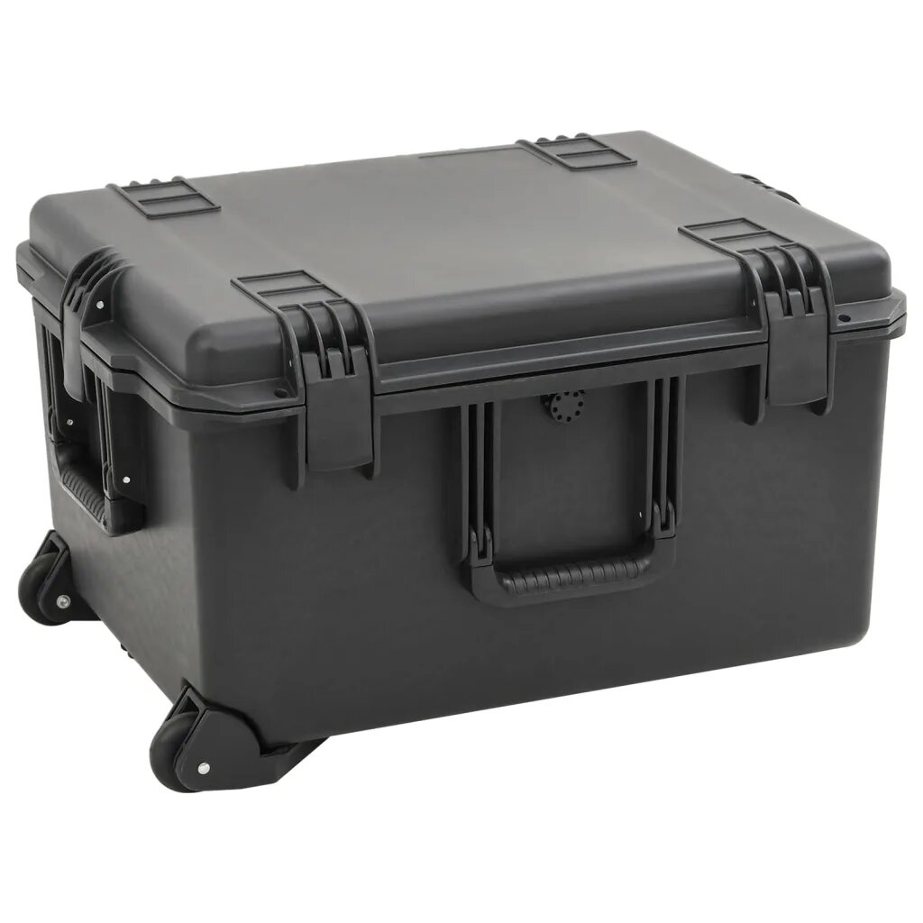 vidaXL Преносим калъф за полет черен 625x495x37 см PP