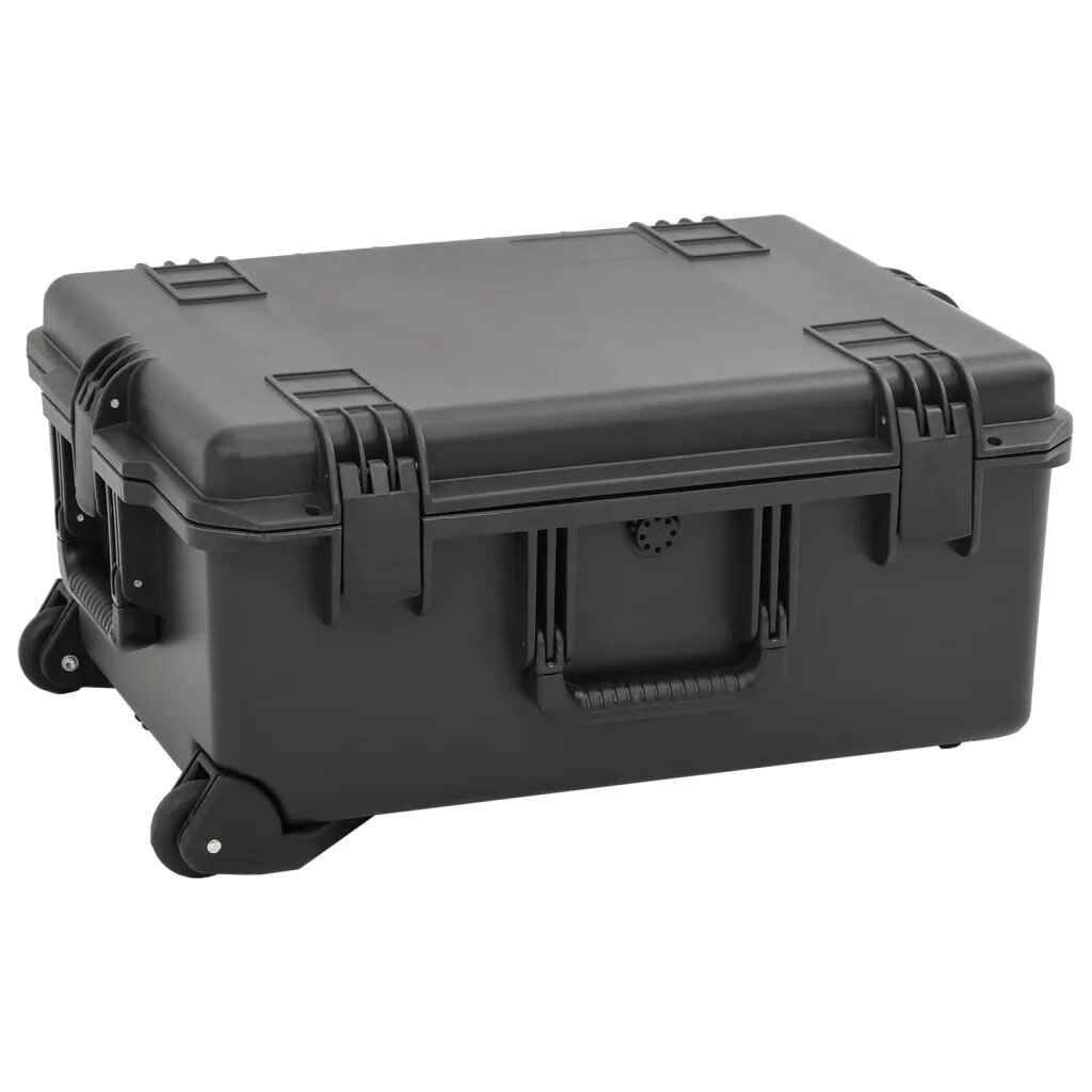 vidaXL Преносим калъф за полет черен 625x50x285 см PP