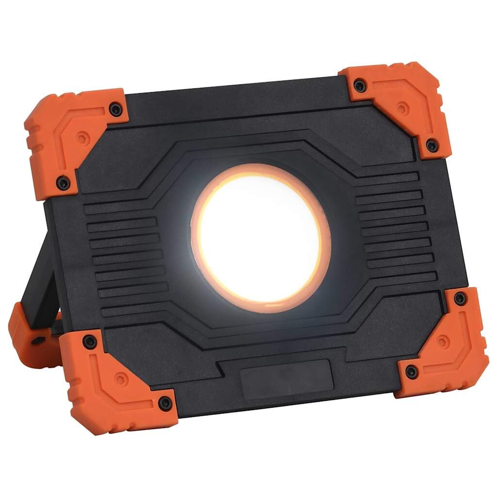 vidaXL Преносим LED прожектор ABS 10 W студено бяло