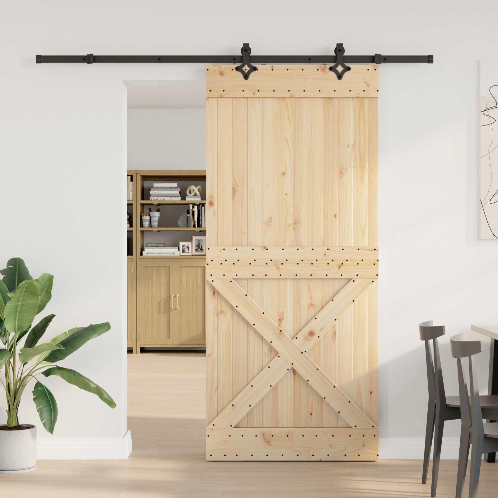 vidaXL Преплъзваща се врата NARVIK 100 x 210 см (2135 см)