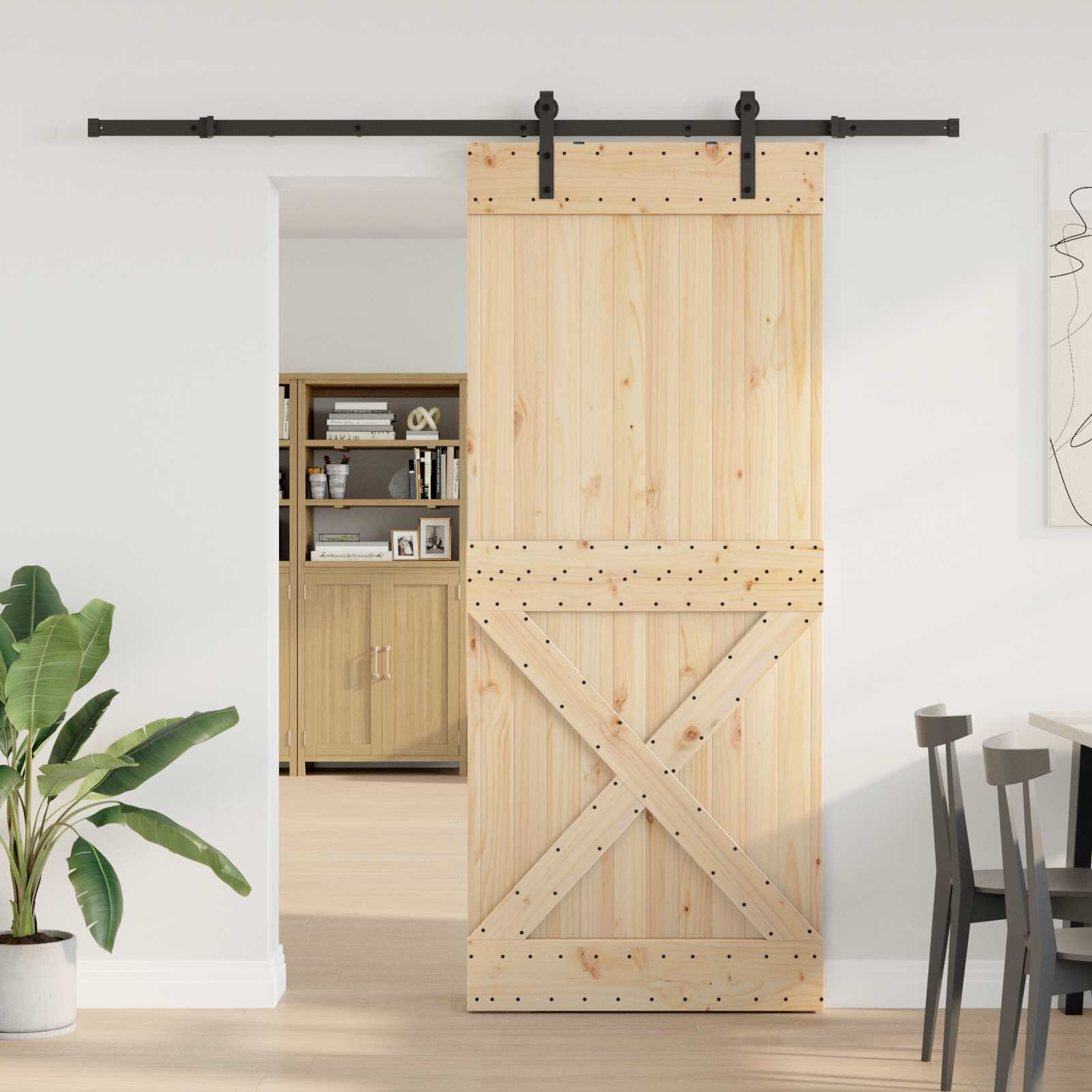 vidaXL Преплъзваща се врата NARVIK 100 x 210 см (2135 см)