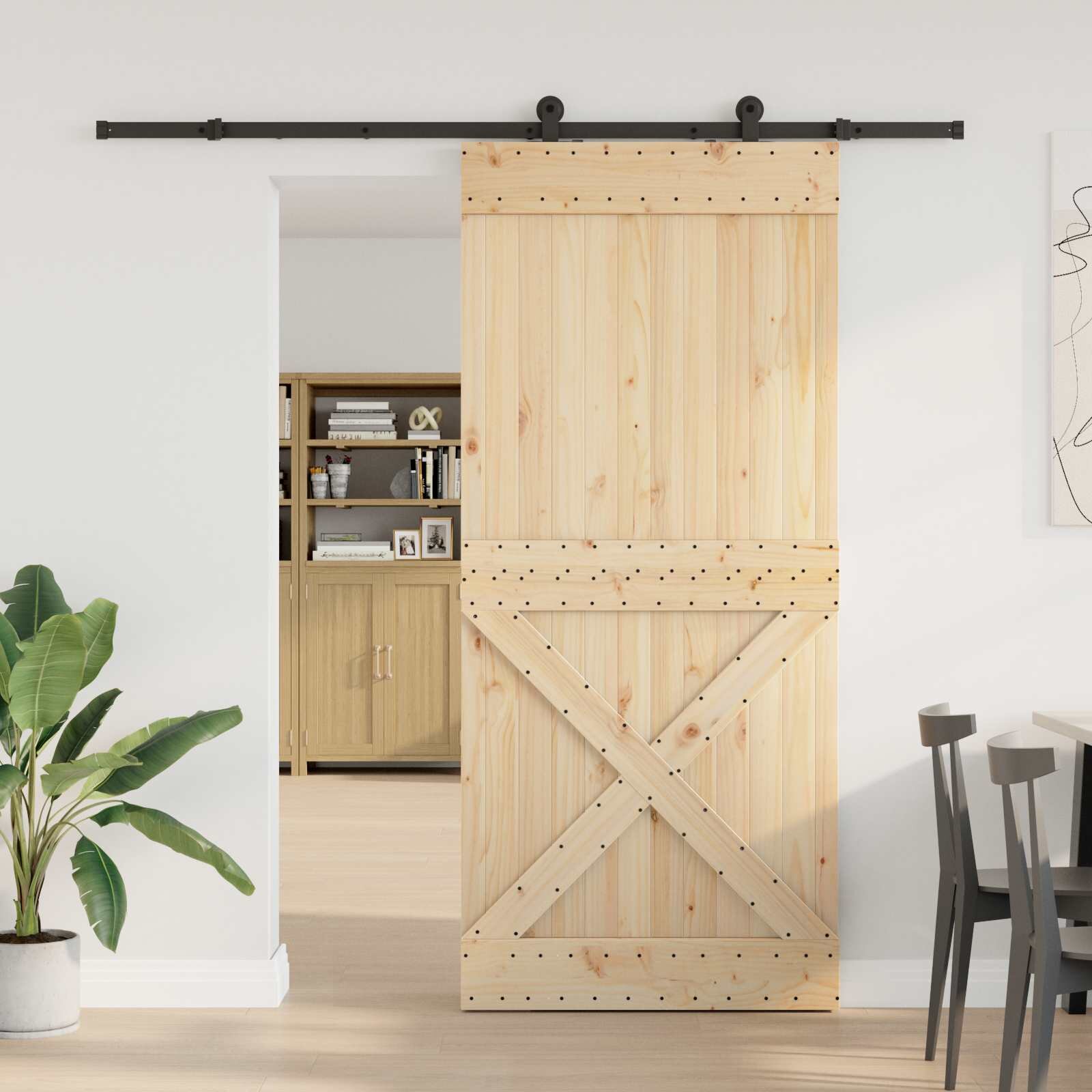 vidaXL Преплъзваща се врата NARVIK 100 x 210 см (2135 см)