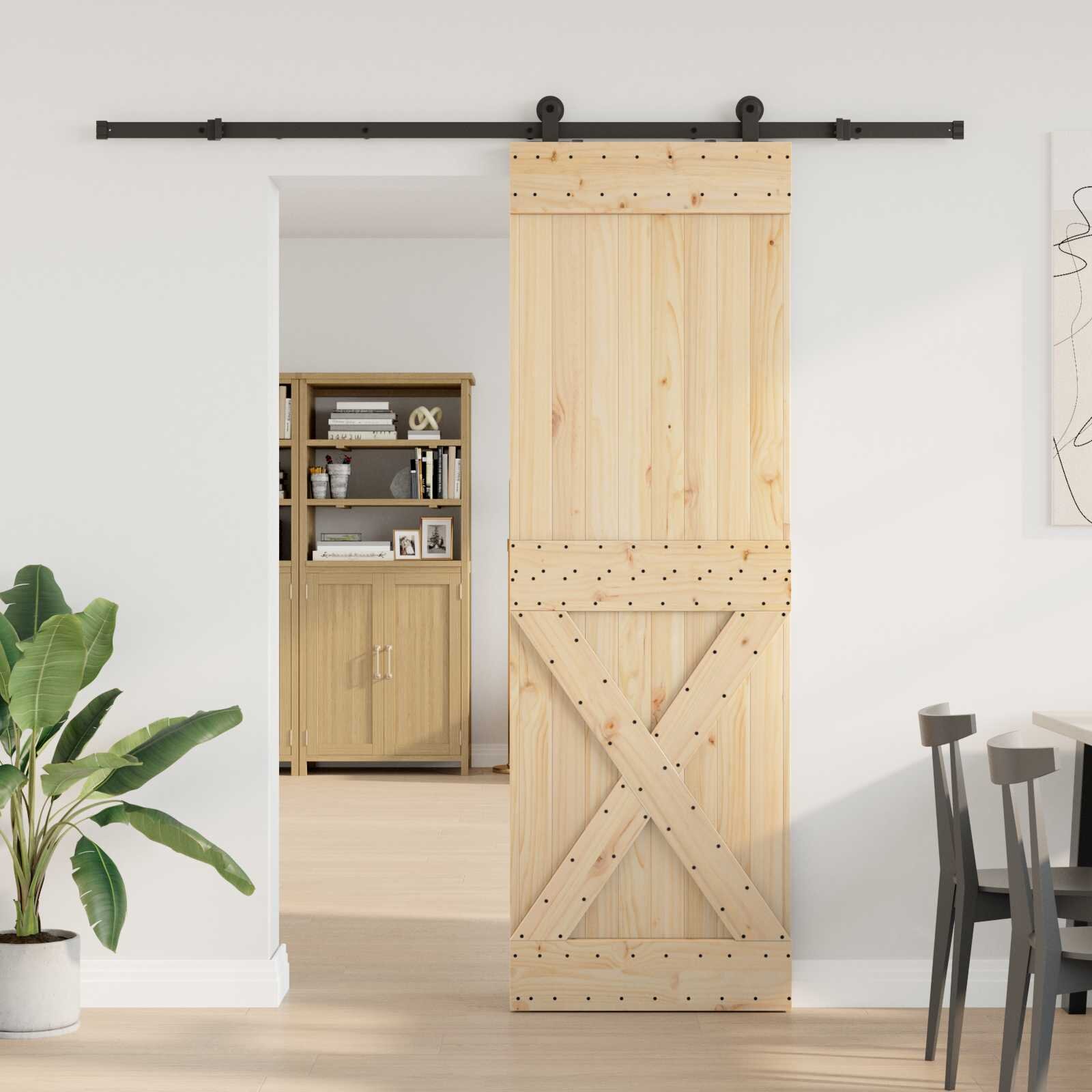vidaXL Преплъзваща се врата NARVIK 70 x 210 см (2135 см)