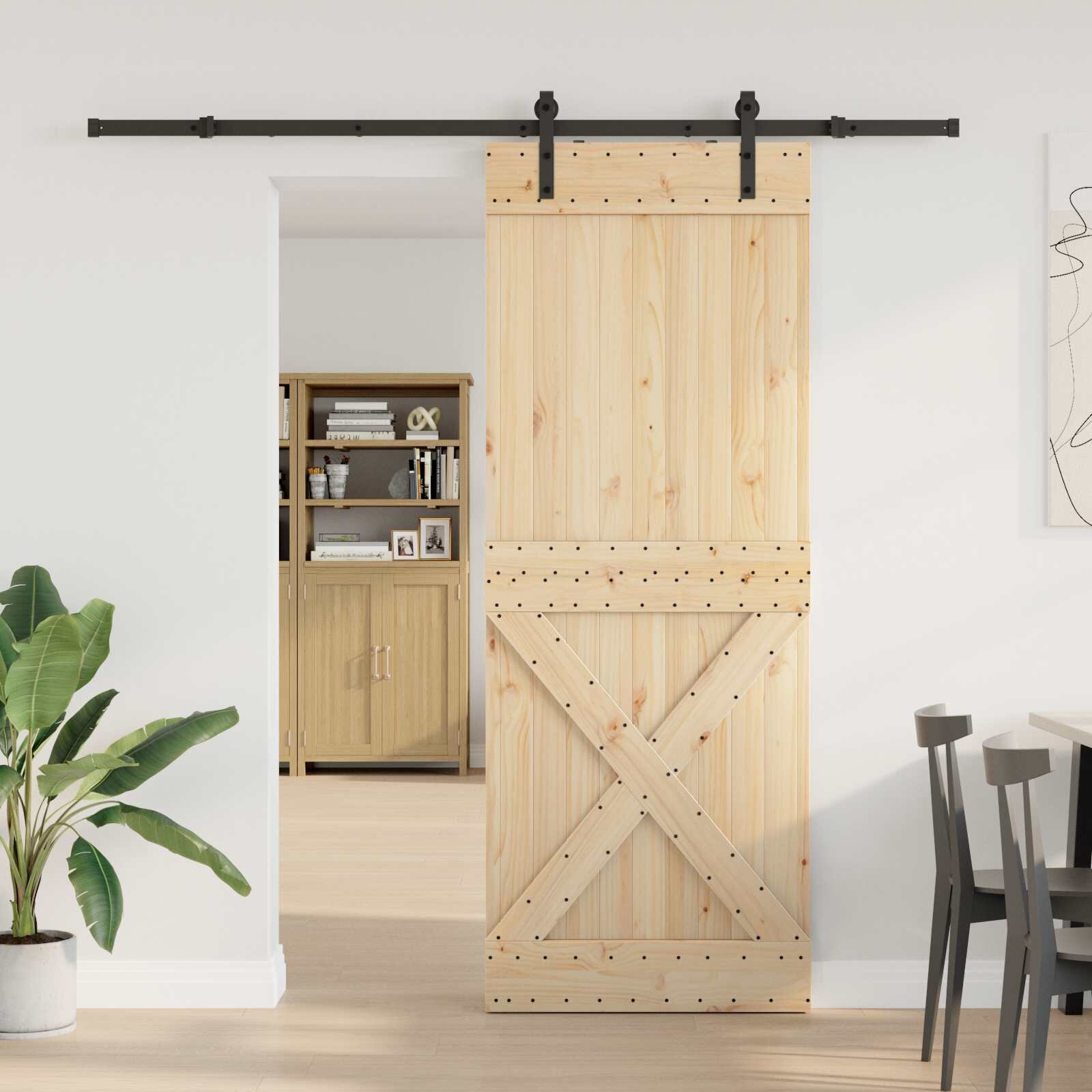 vidaXL Преплъзваща се врата NARVIK 85 x 210 см (2135 см)