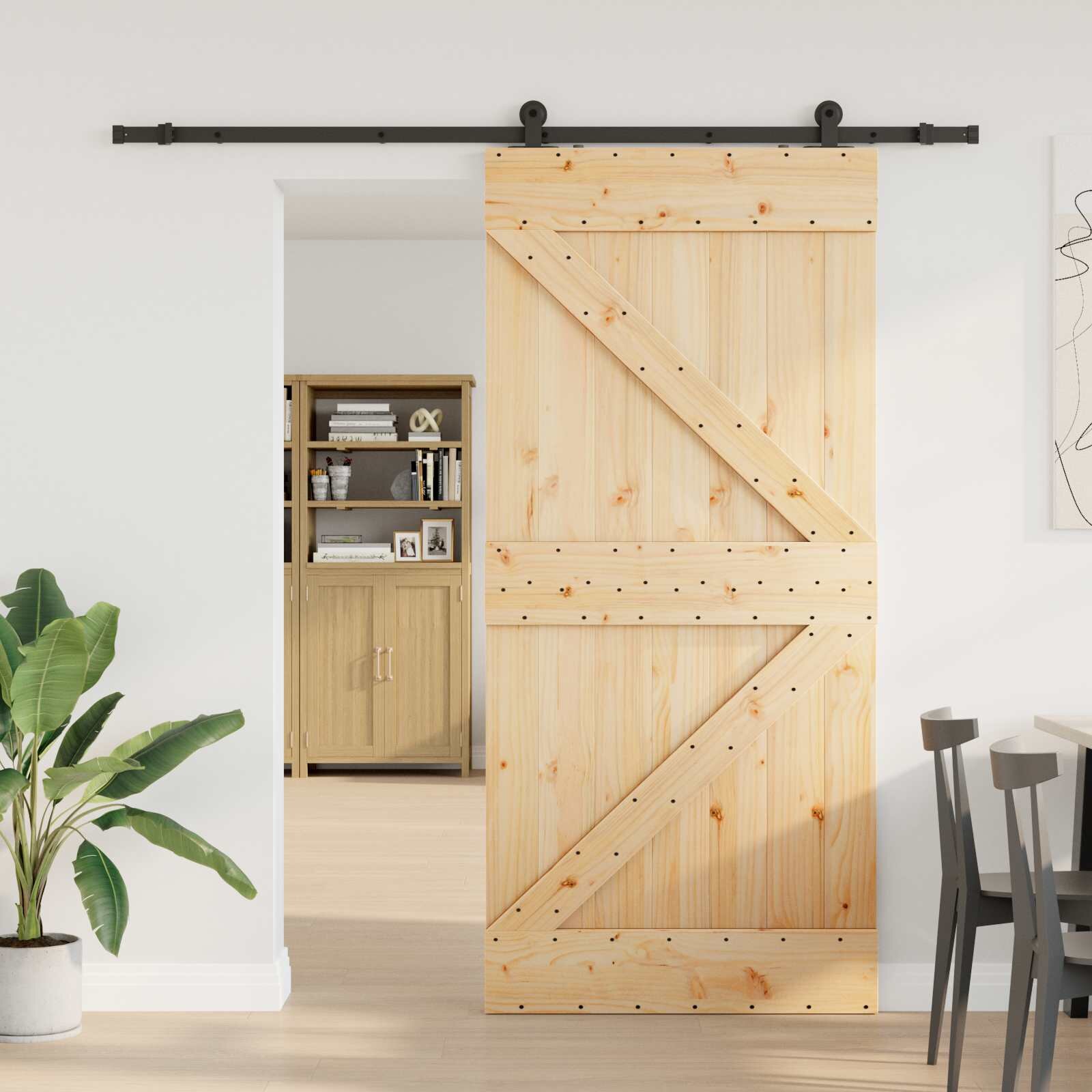 vidaXL Преплъзваща се врата NARVIK 90 x 210 см (2135 см)