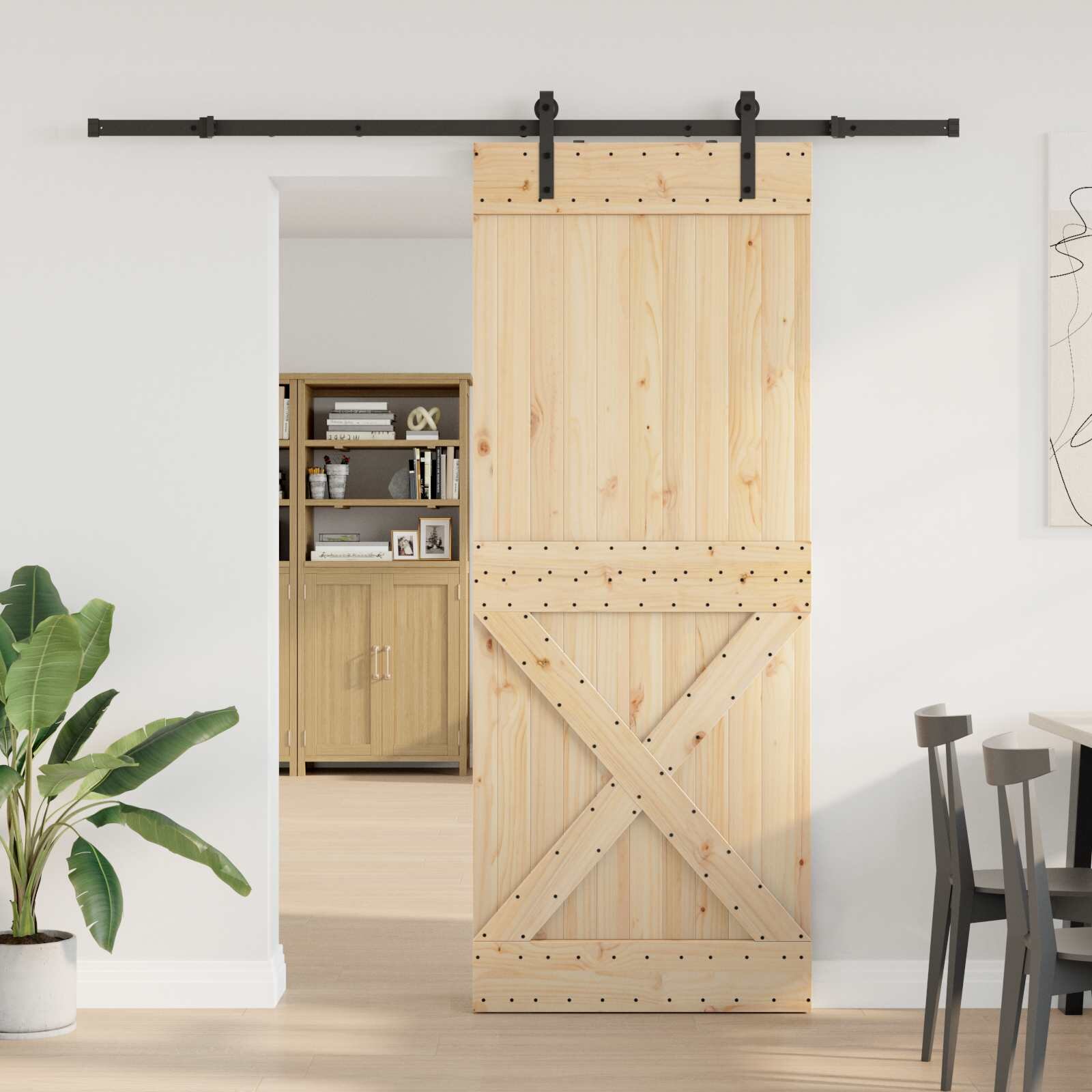 vidaXL Преплъзваща се врата NARVIK 90 x 210 см (2135 см)