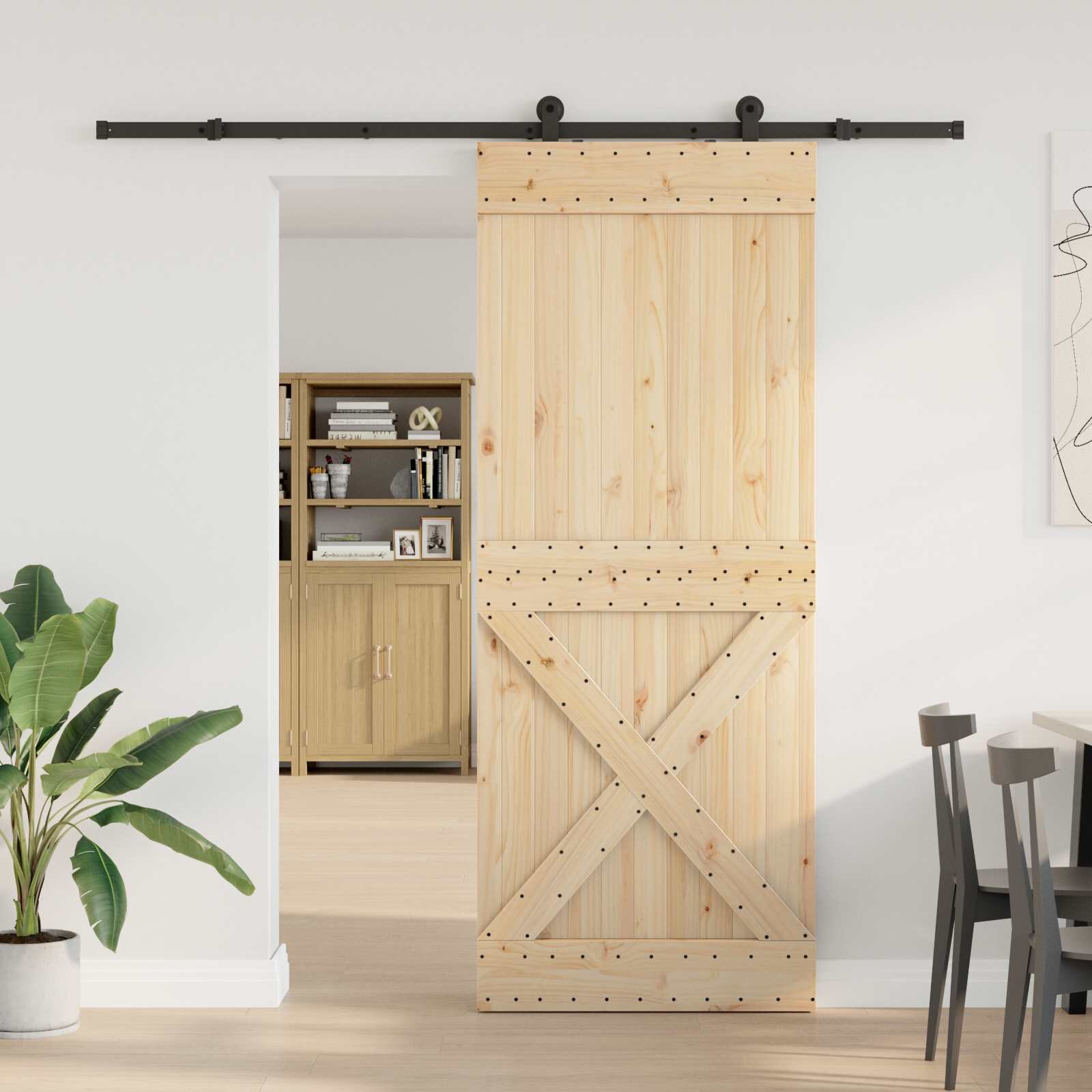 vidaXL Преплъзваща се врата NARVIK 90 x 210 см (2135 см)