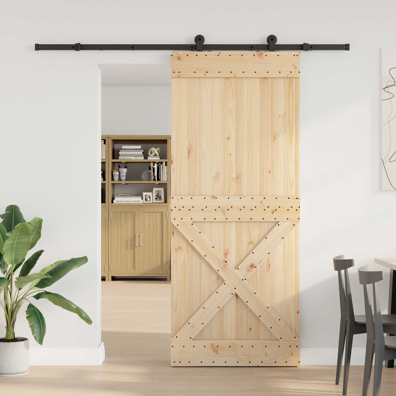 vidaXL Преплъзваща се врата NARVIK 95 x 210 см (2135 см)